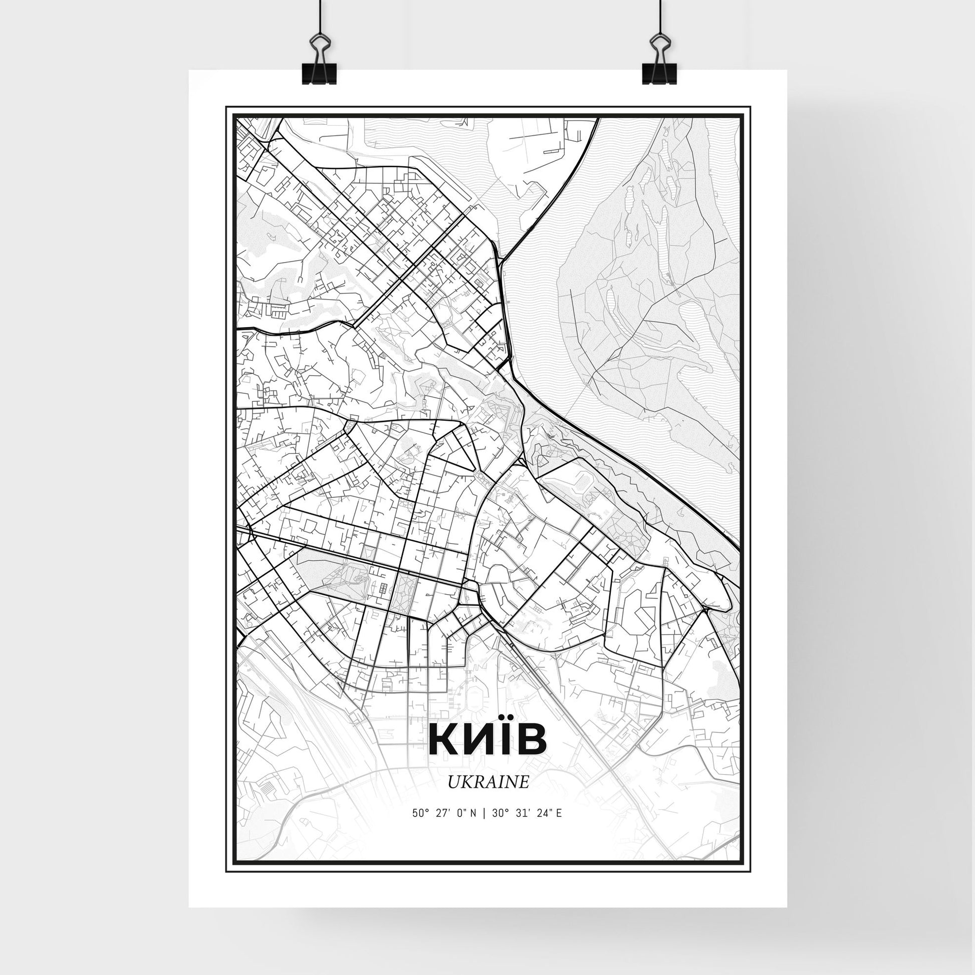 Kiev Ukraine - Premium City Map Poster