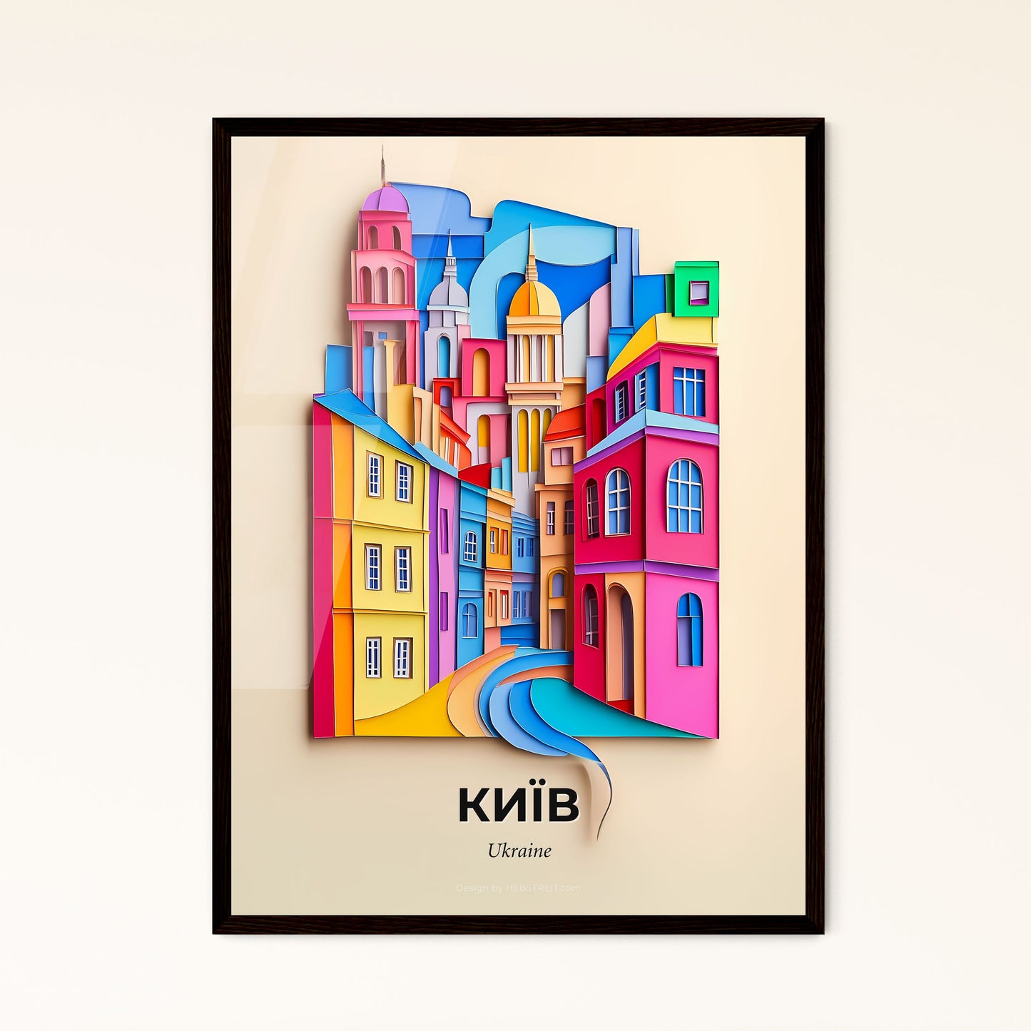 Vivid Kiev, Ukraine - a colorful city with a clock tower on top of it