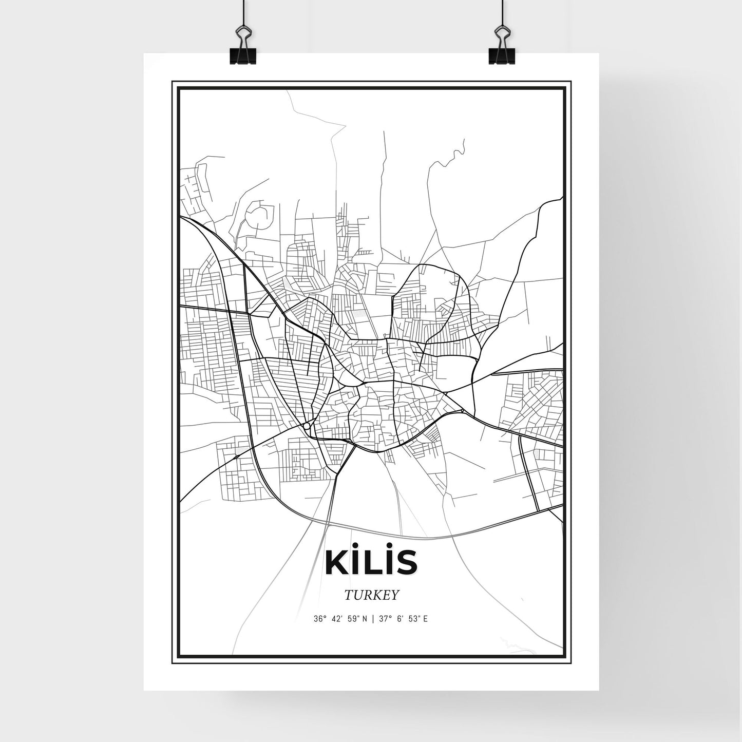 Kilis Turkey - Premium City Map Poster