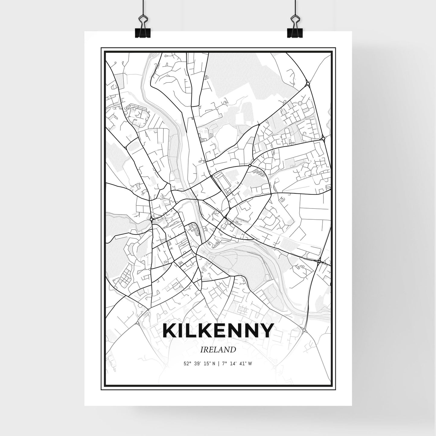 Kilkenny Ireland - Premium City Map Poster