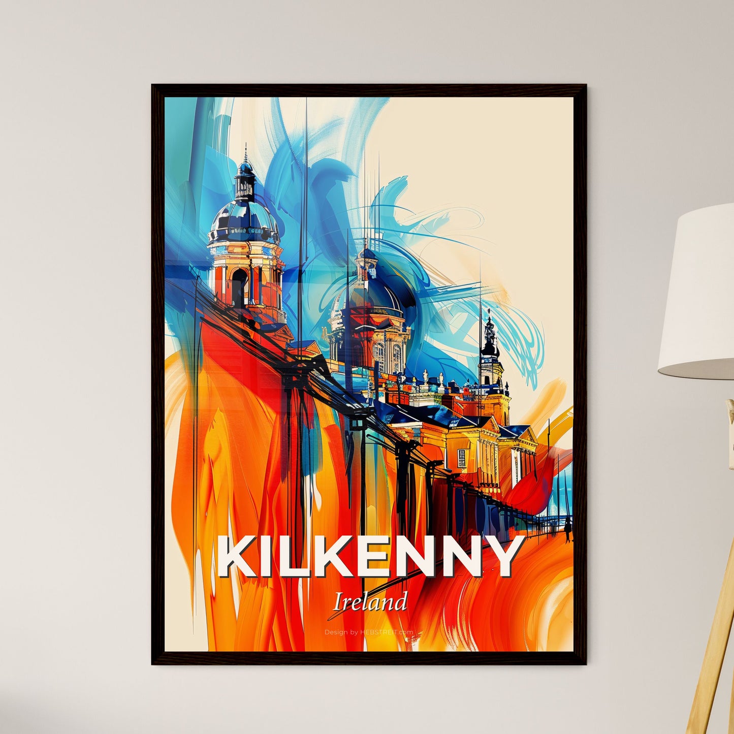 Vibrant Kilkenny, Ireland - A Painting Of A Building With Colorful Paint