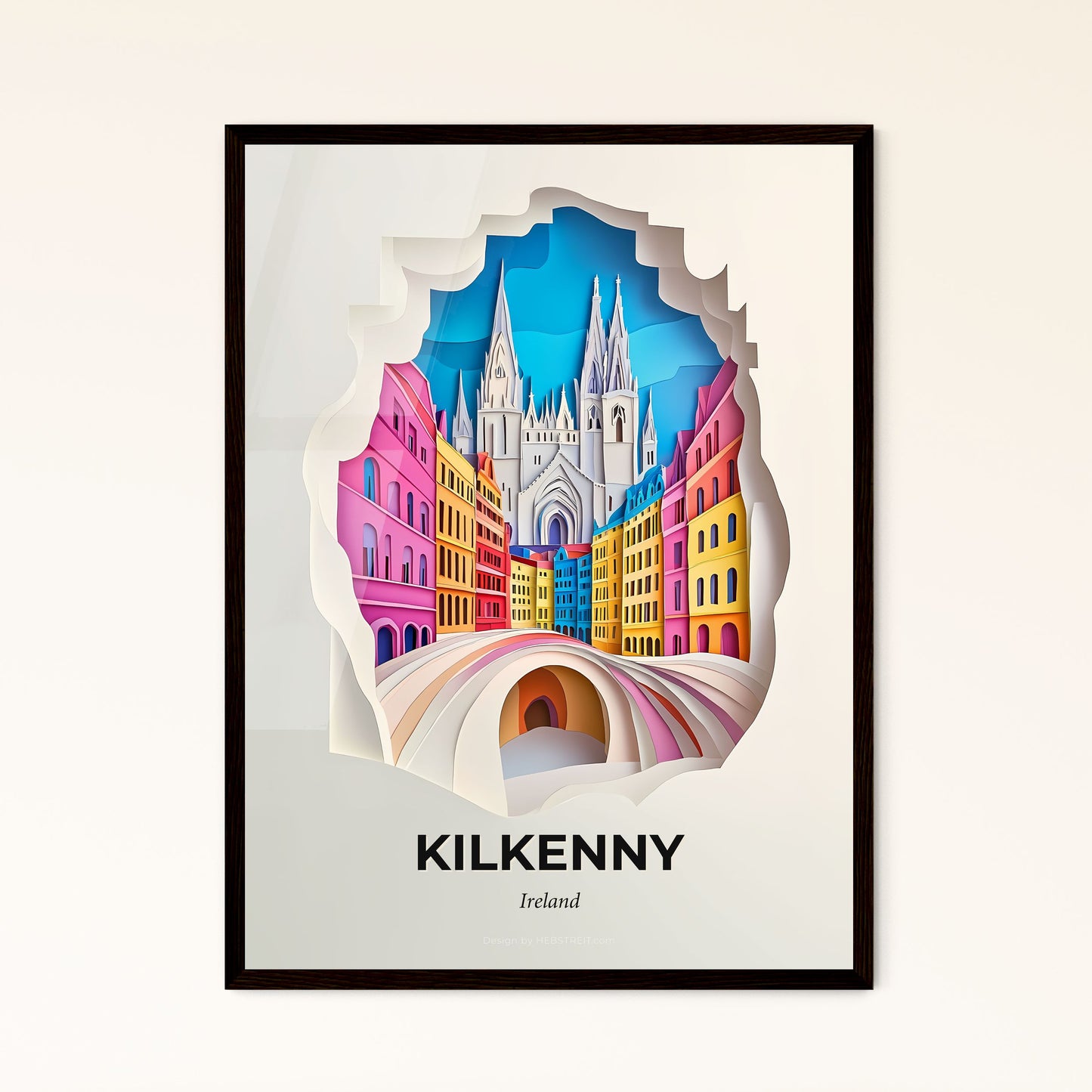 Vivid Kilkenny, Ireland - a paper cut of a city with a bridge