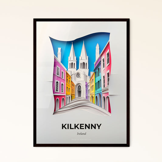 Vivid Kilkenny, Ireland - a paper cut of a church and a bridge