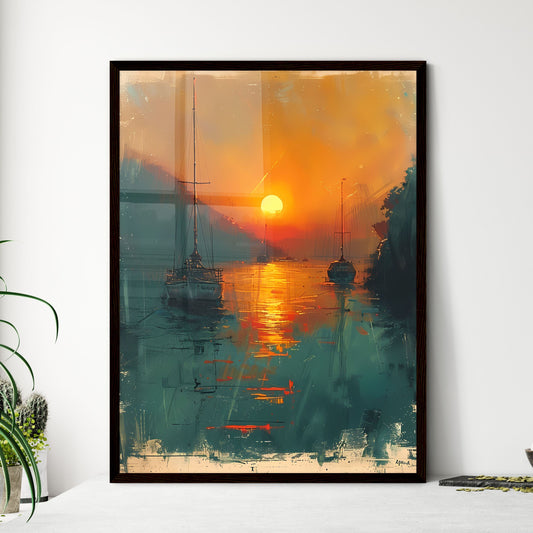 King Harbor Redondo Beach Sunset Panorama Ar - Framed Art Print