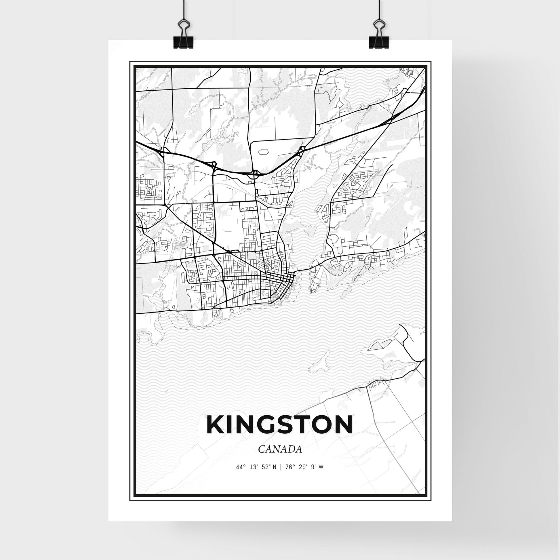 Kingston Canada - Premium City Map Poster