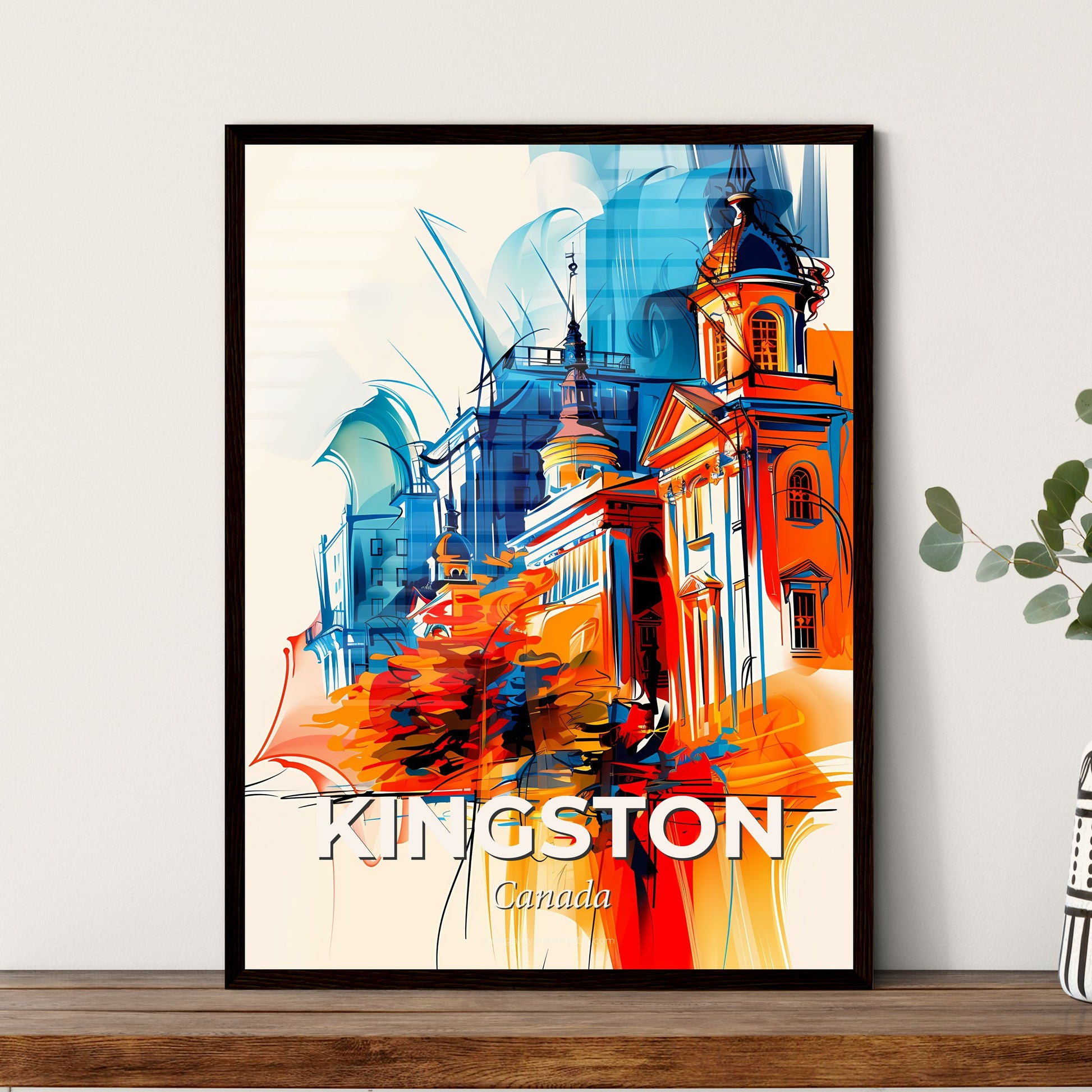 Vibrant Kingston, Canada - A Colorful Painting Of A Building