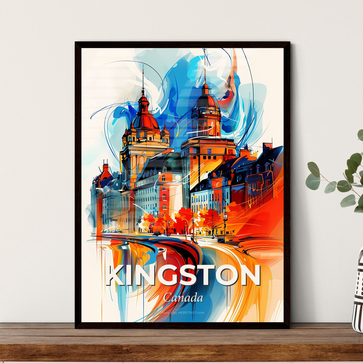 Vibrant Kingston, Canada - A Colorful Painting Of A Building