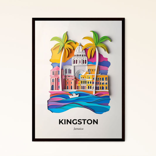 Vivid Kingston, Jamaica - a paper cut of a city with palm trees