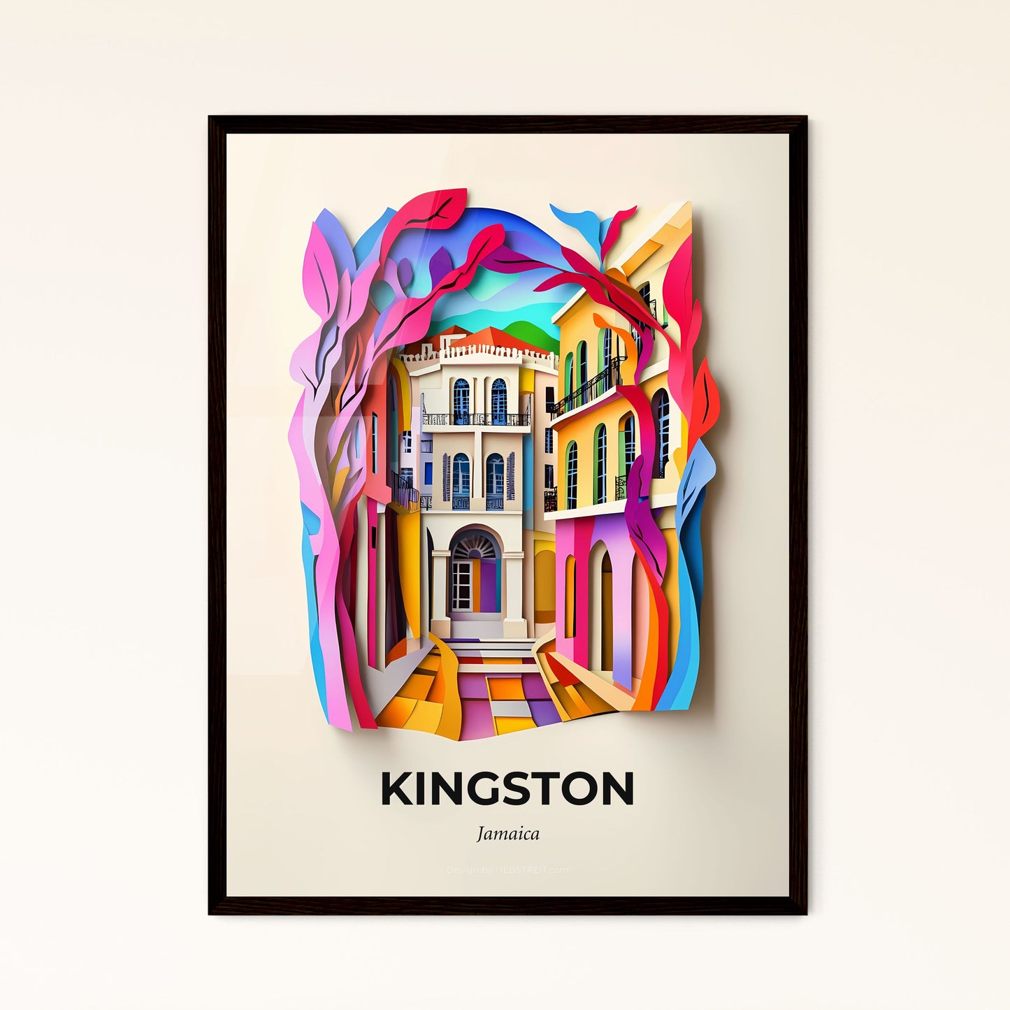 Vivid Kingston, Jamaica - a paper cut of a building with a staircase