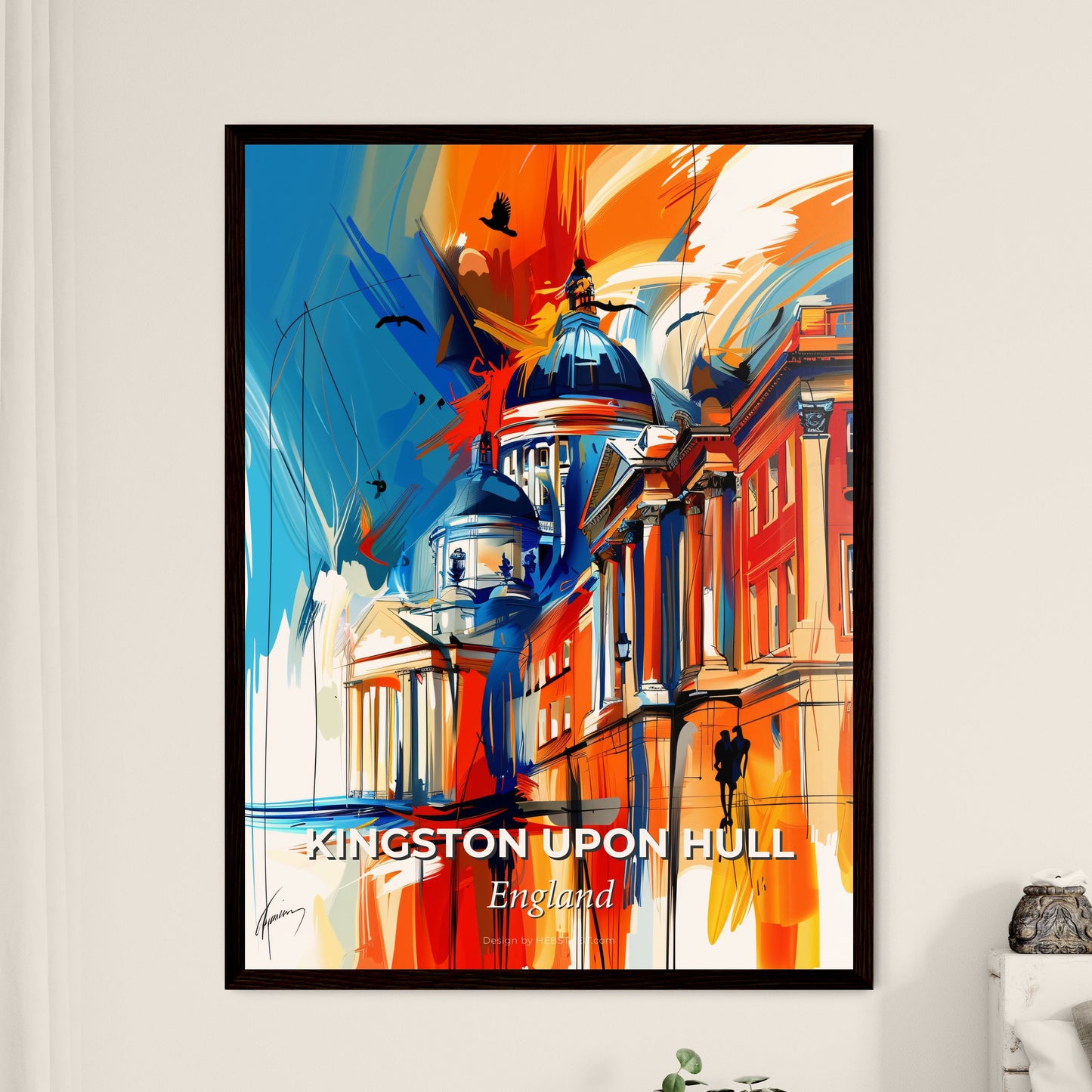 Vibrant Kingston Upon Hull, England - A Painting Of A Building