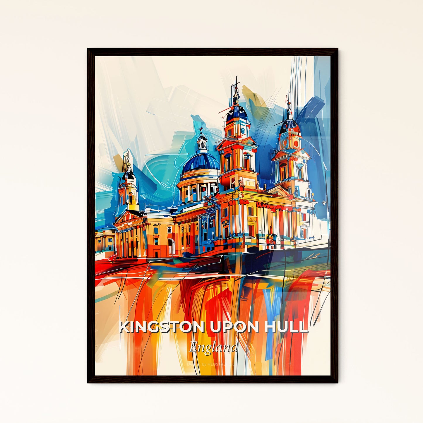 Vibrant Kingston Upon Hull, England - A Painting Of A Building