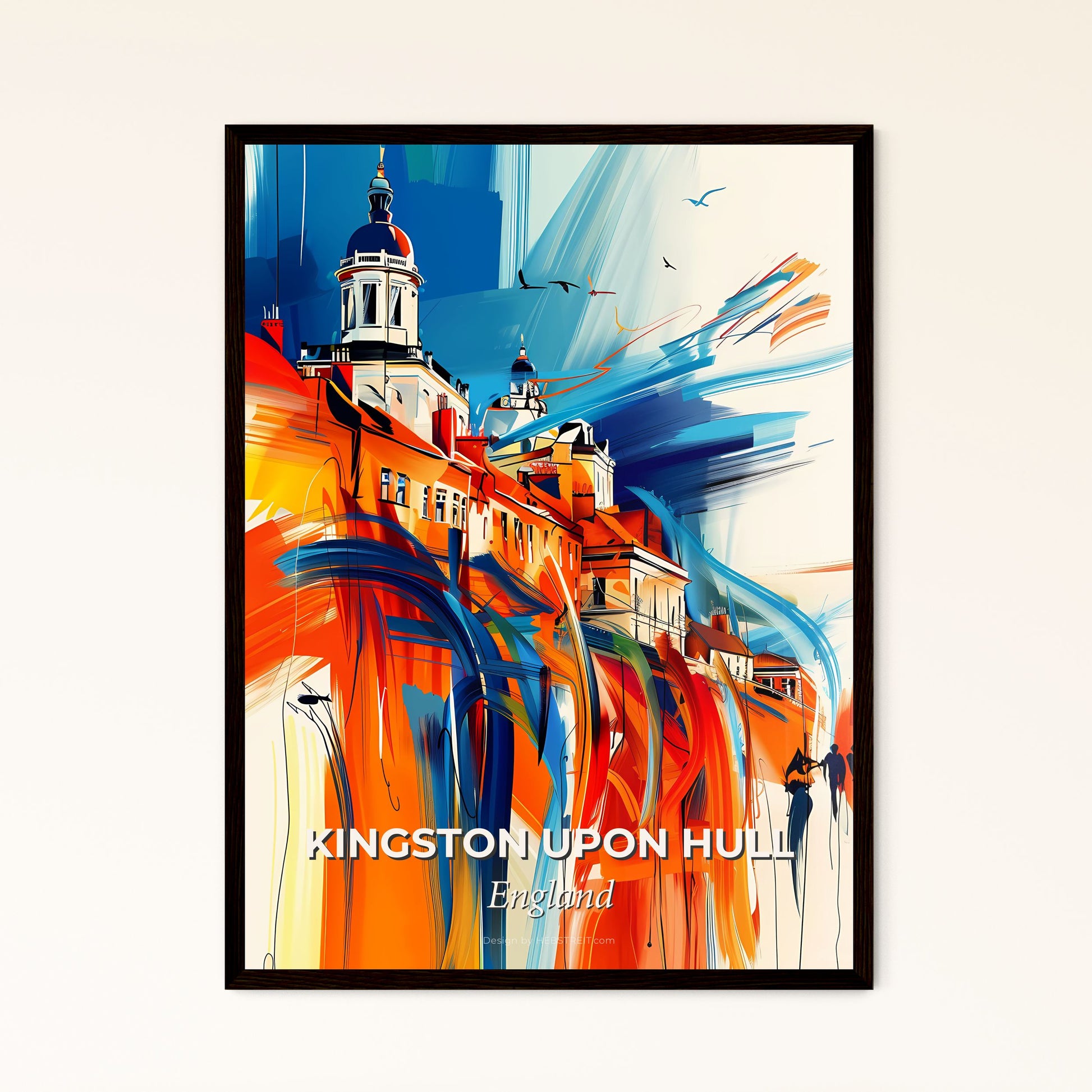 Vibrant Kingston Upon Hull, England - A Painting Of A Building