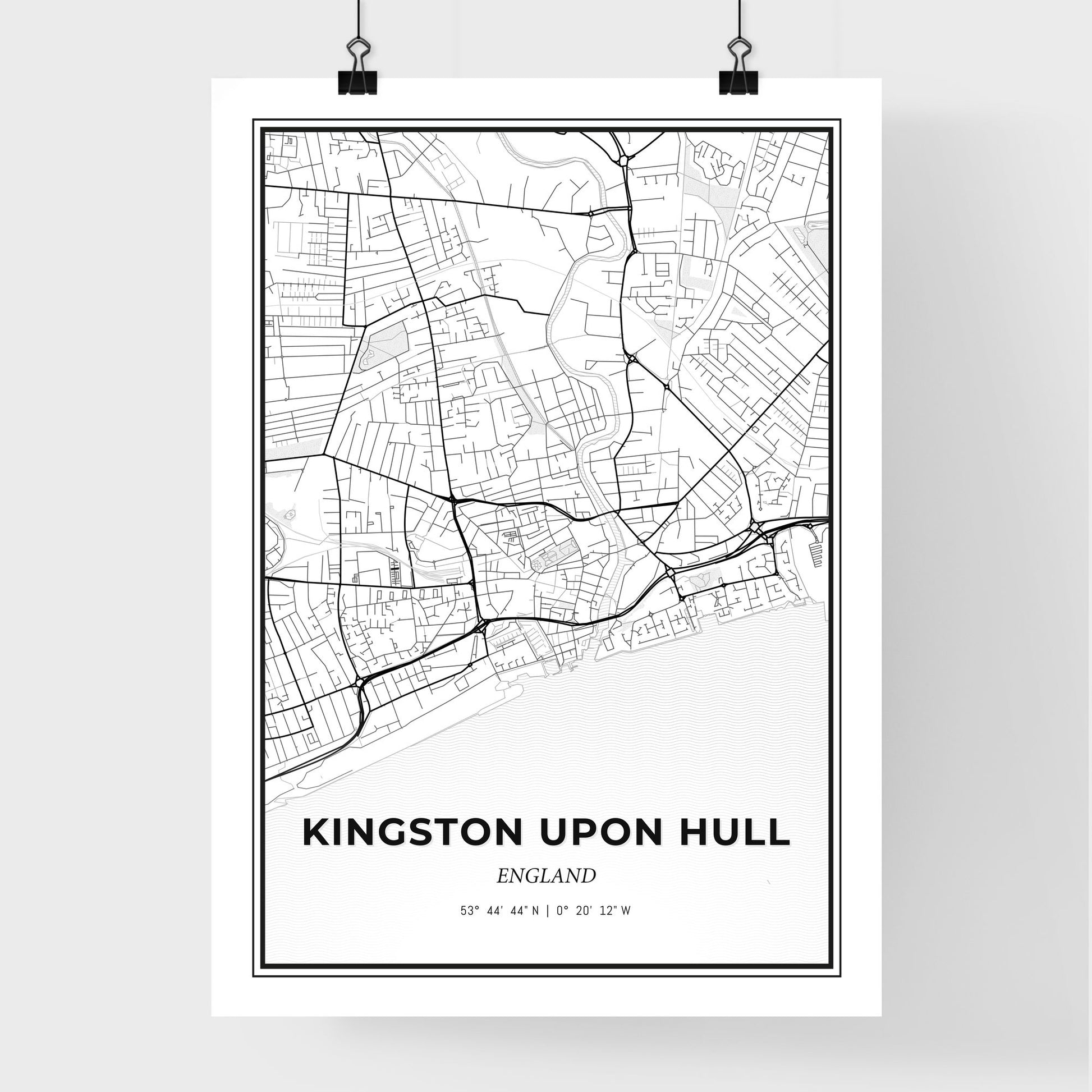 Kingston upon Hull England - Premium City Map Poster