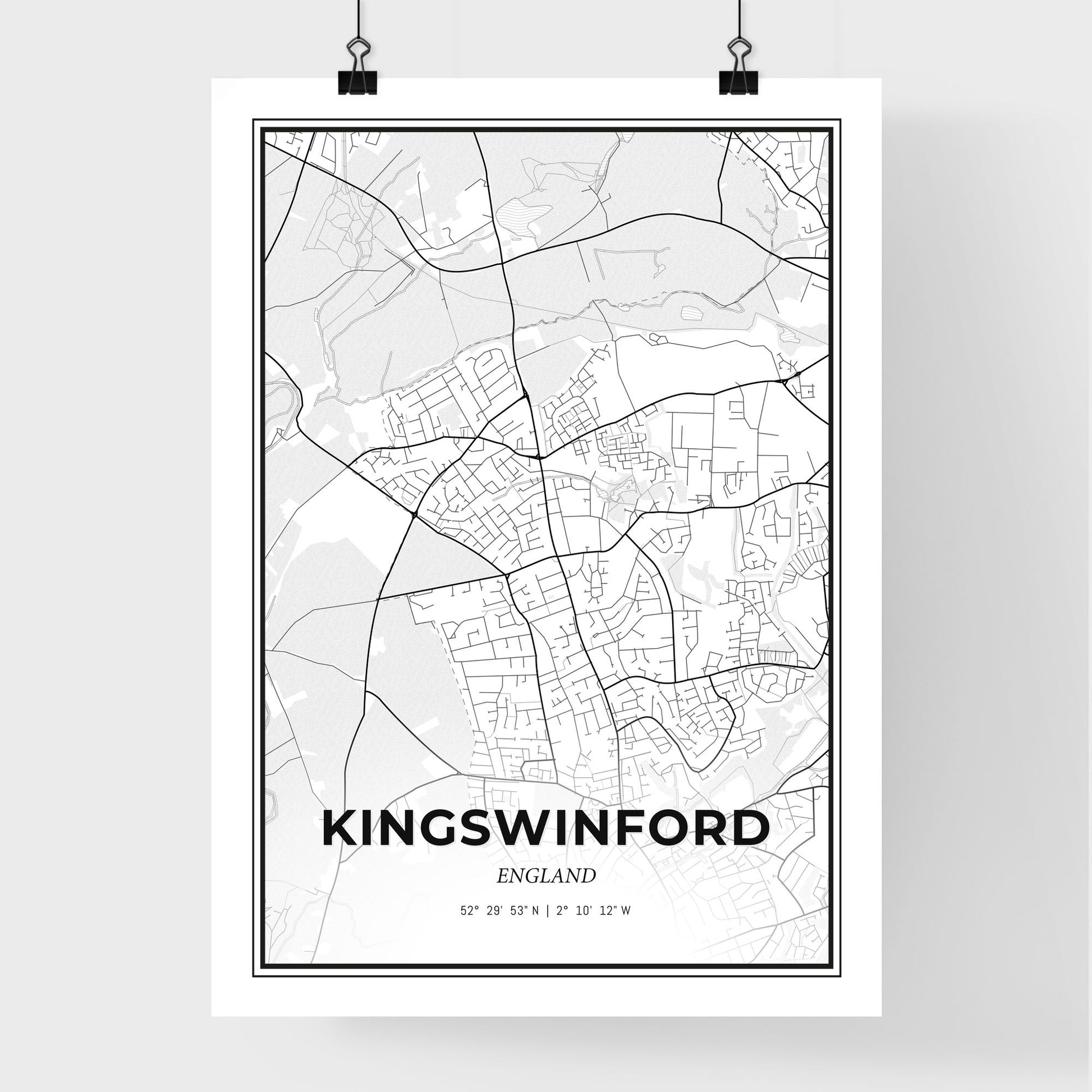 Kingswinford England - Premium City Map Poster