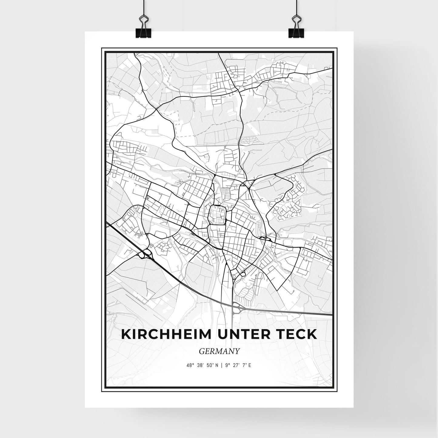 Kirchheim unter Teck Germany - Premium City Map Poster