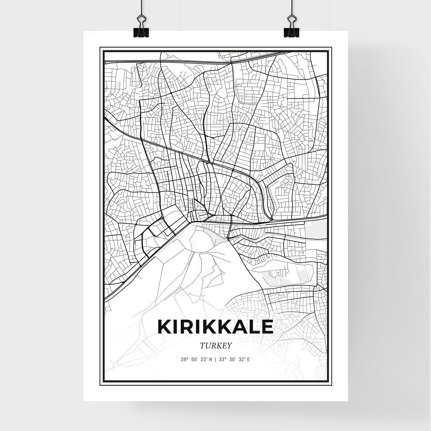 Kırıkkale Turkey - Premium City Map Poster