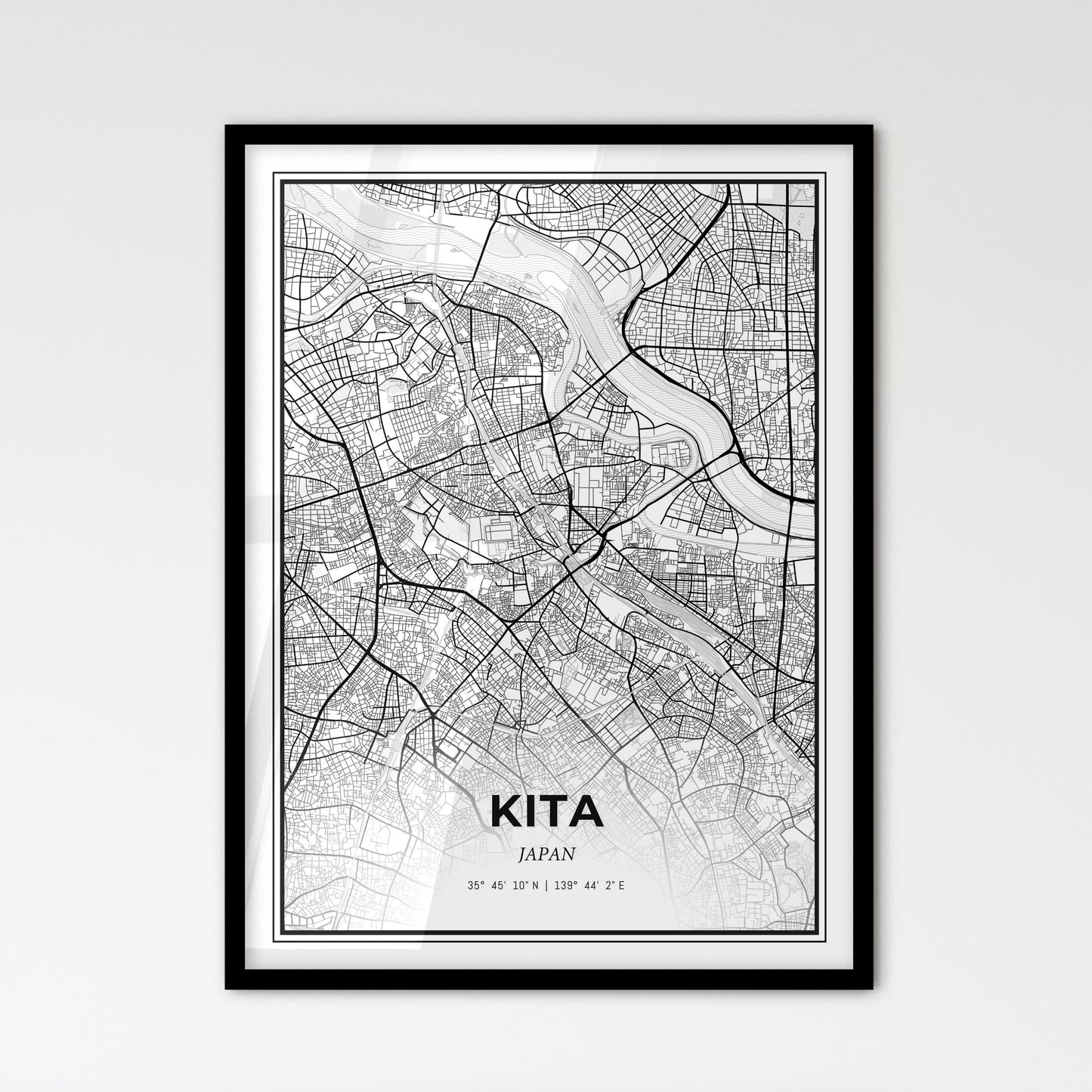 Kita Japan - Scandinavian Style City Map for Modern Home Decor