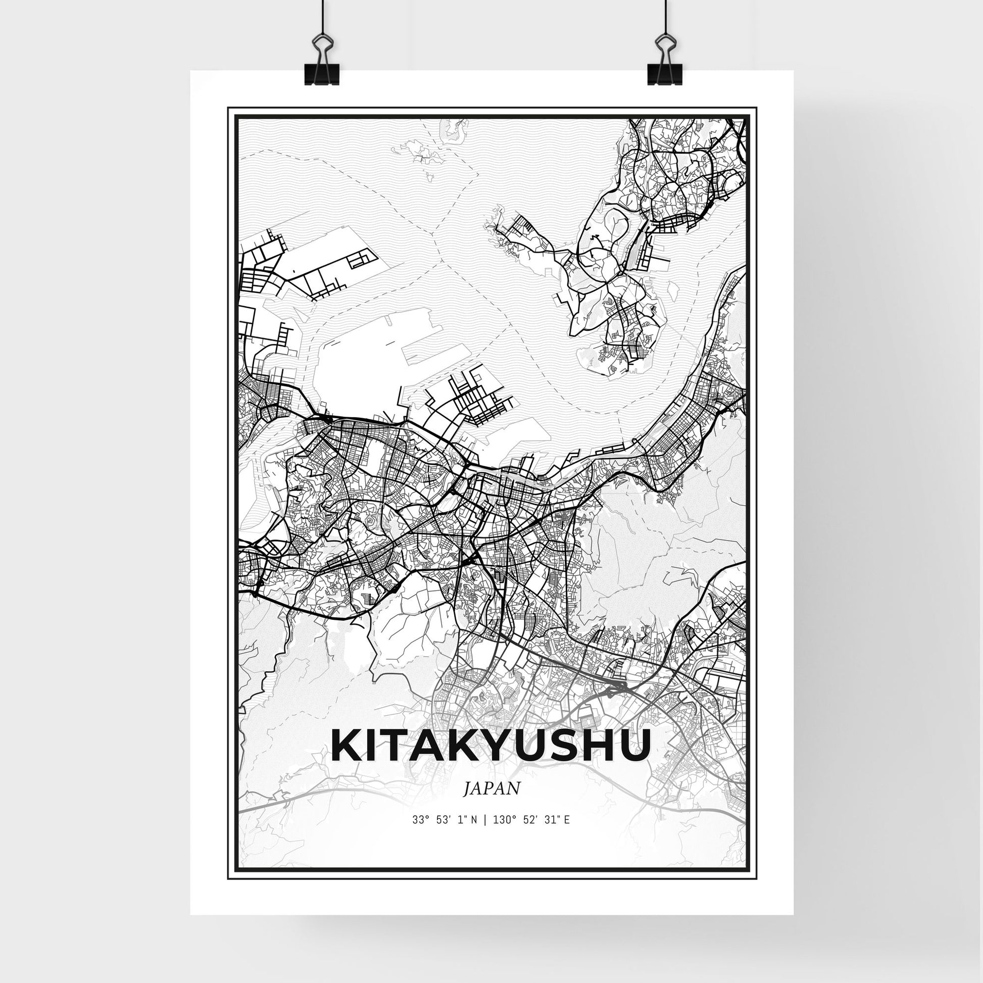 Kitakyushu Japan - Premium City Map Poster