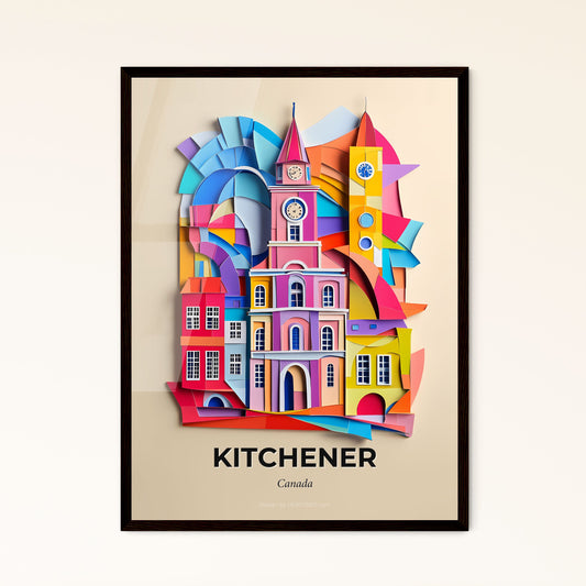 Vivid Kitchener, Canada - a colorful city with a clock tower on top of it