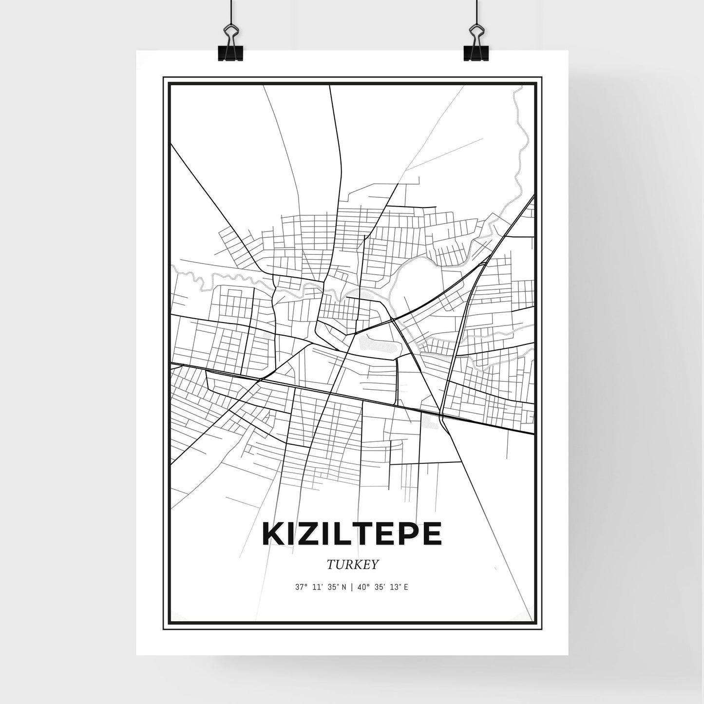 Kızıltepe Turkey - Premium City Map Poster