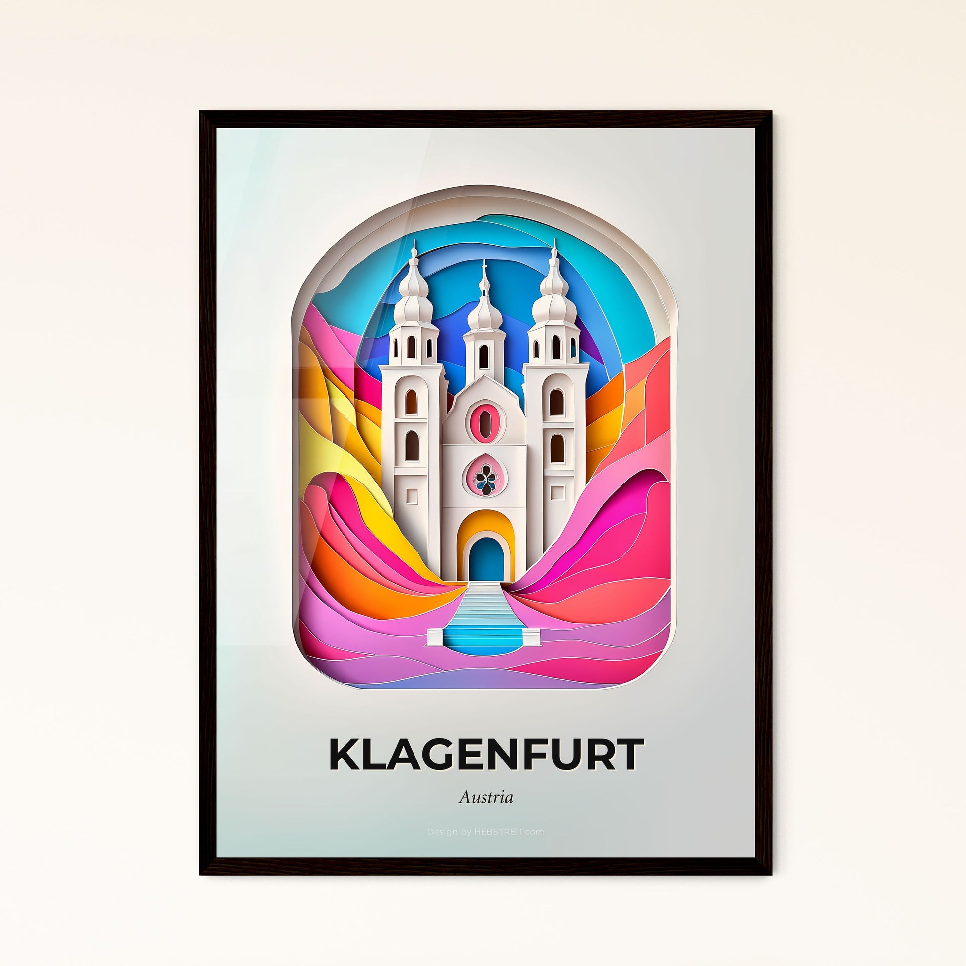 Vivid Klagenfurt, Austria - a church with a colorful design on the front