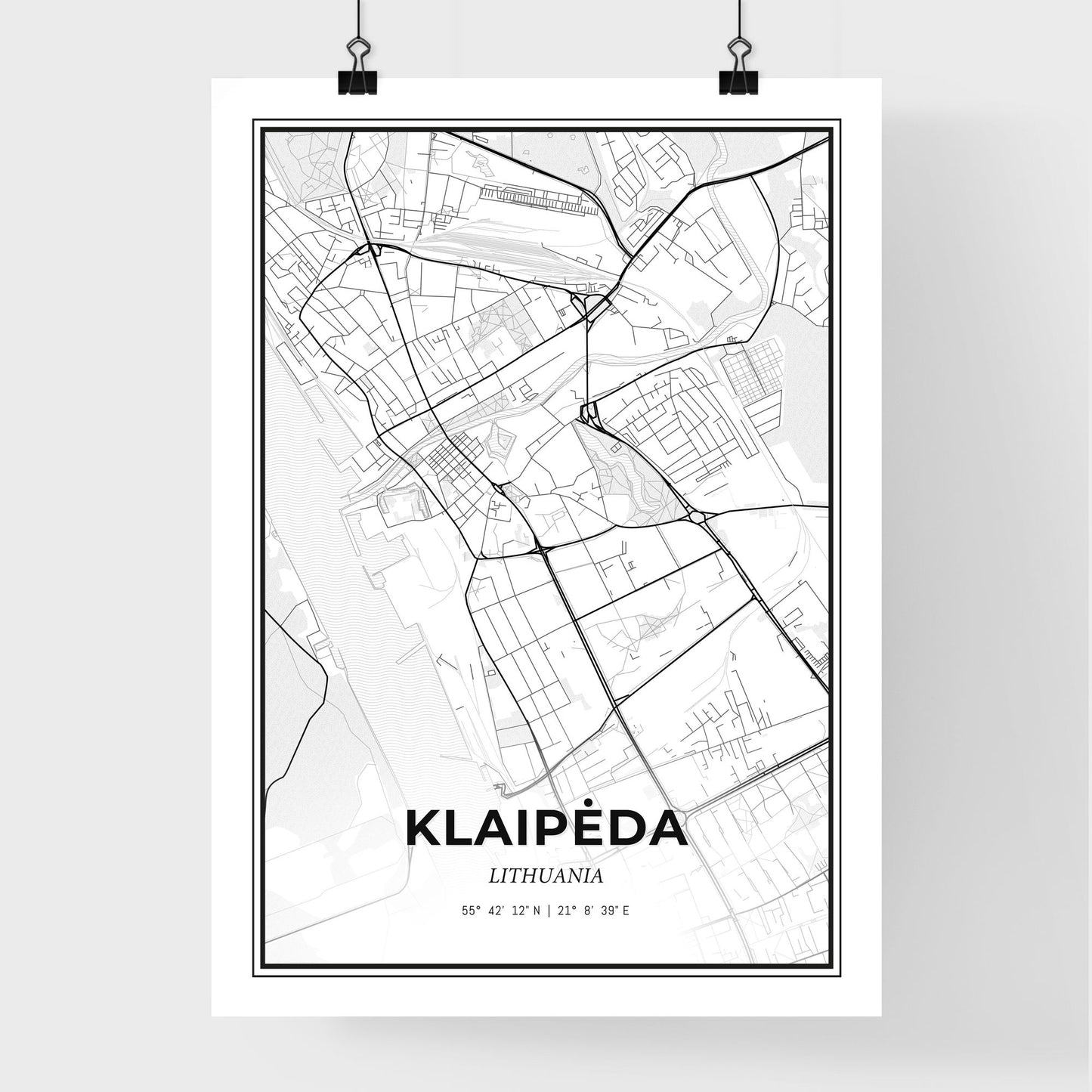 Klaipėda Lithuania - Premium City Map Poster