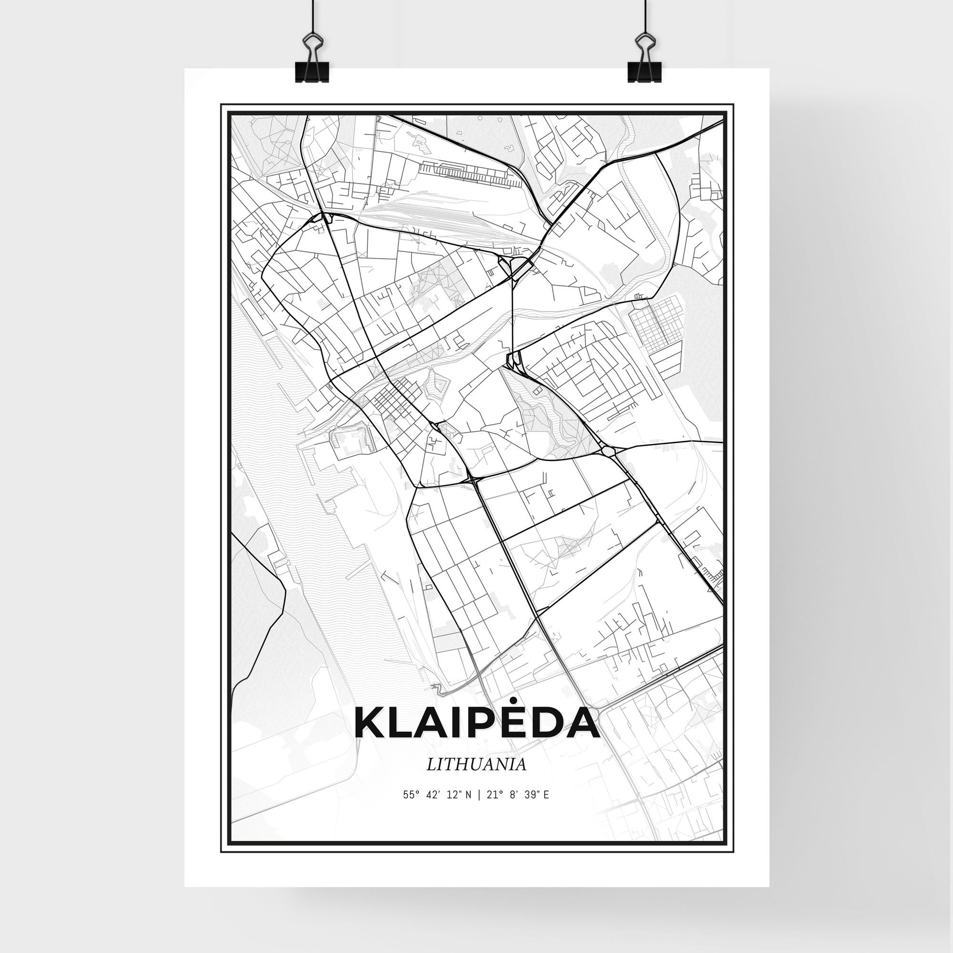 Klaipėda Lithuania - Premium City Map Poster