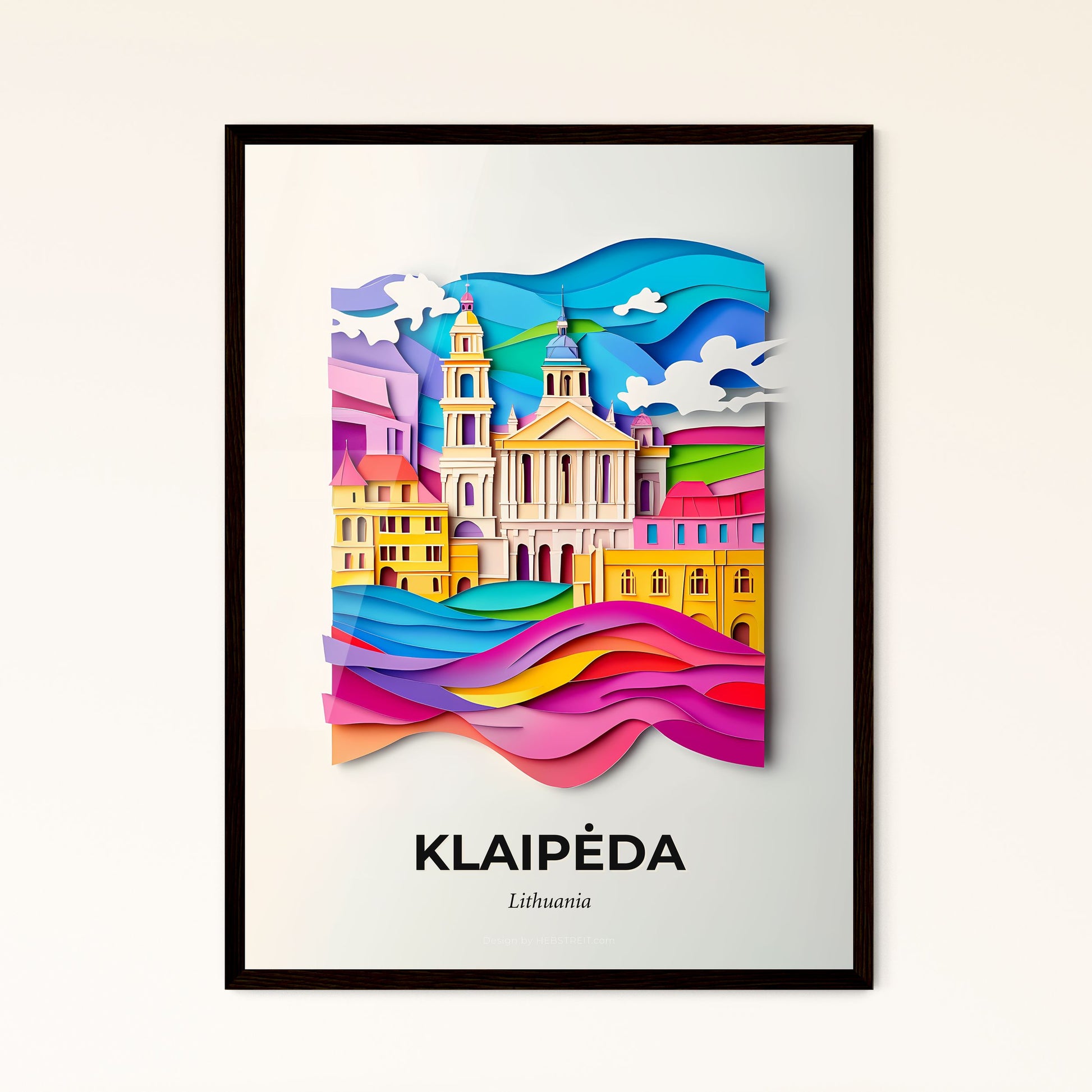 Vivid Klaipėda, Lithuania - a paper cut of a church and a wave