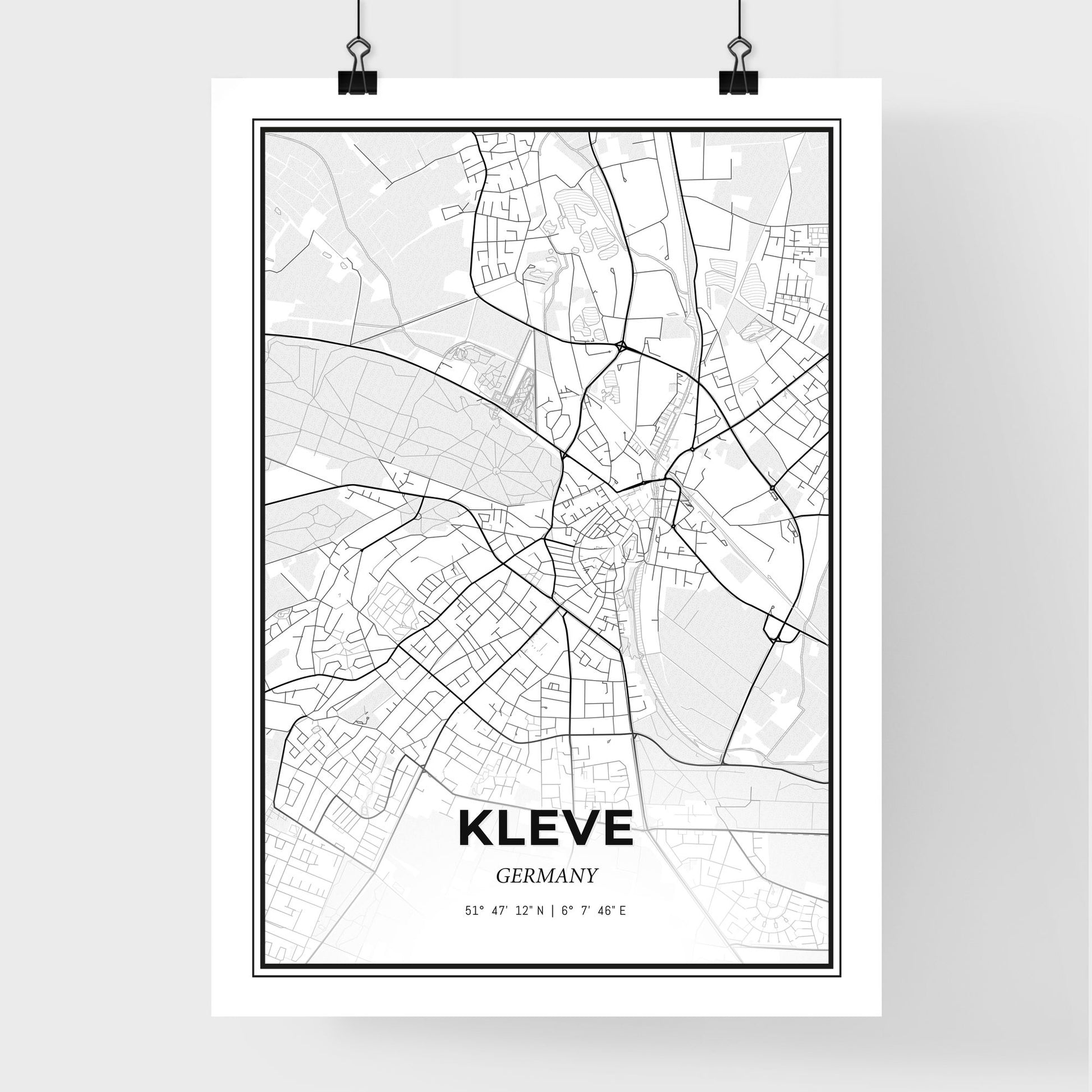 Kleve Germany - Premium City Map Poster