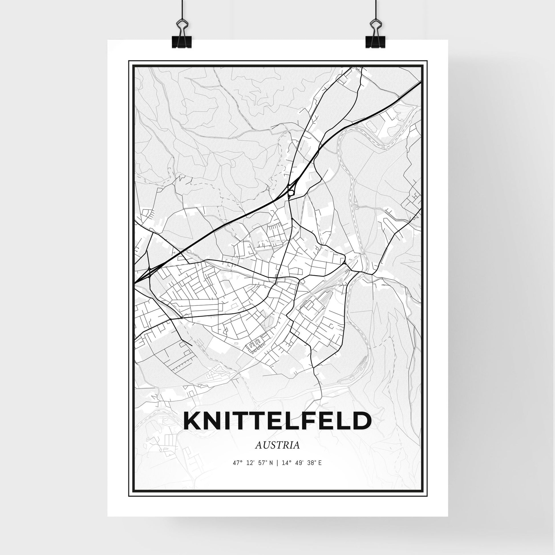 Knittelfeld Austria - Premium City Map Poster