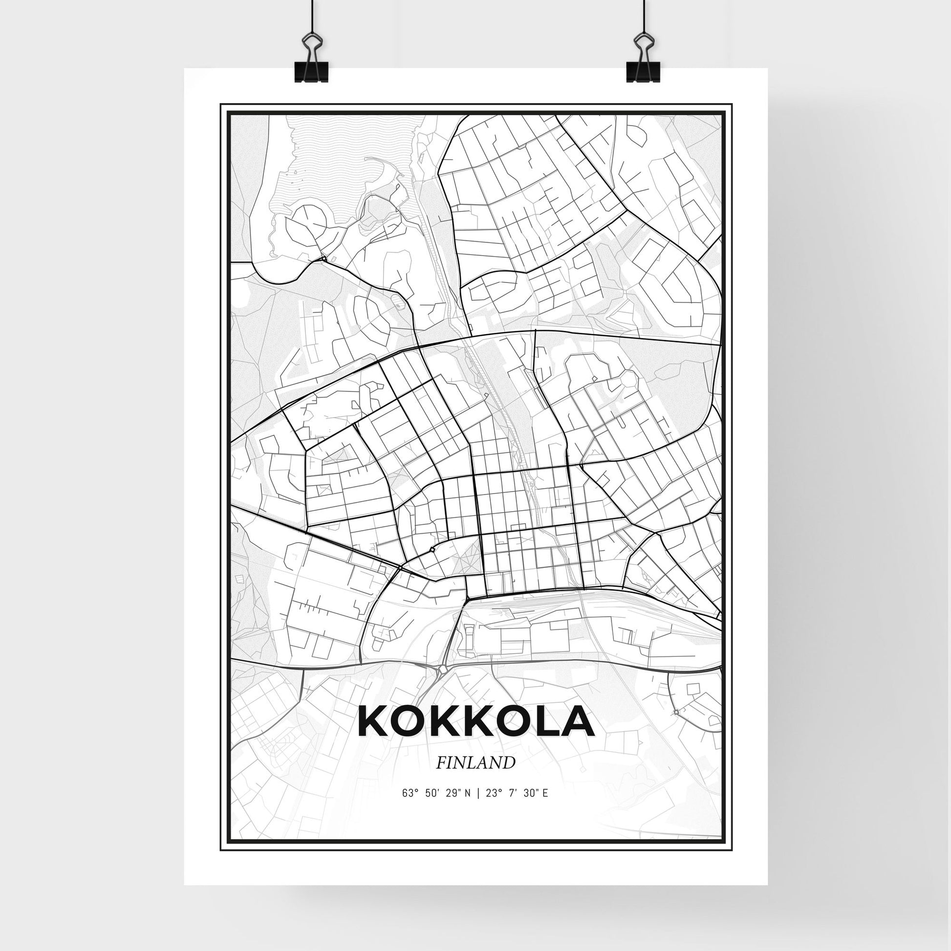 Kokkola Finland - Premium City Map Poster