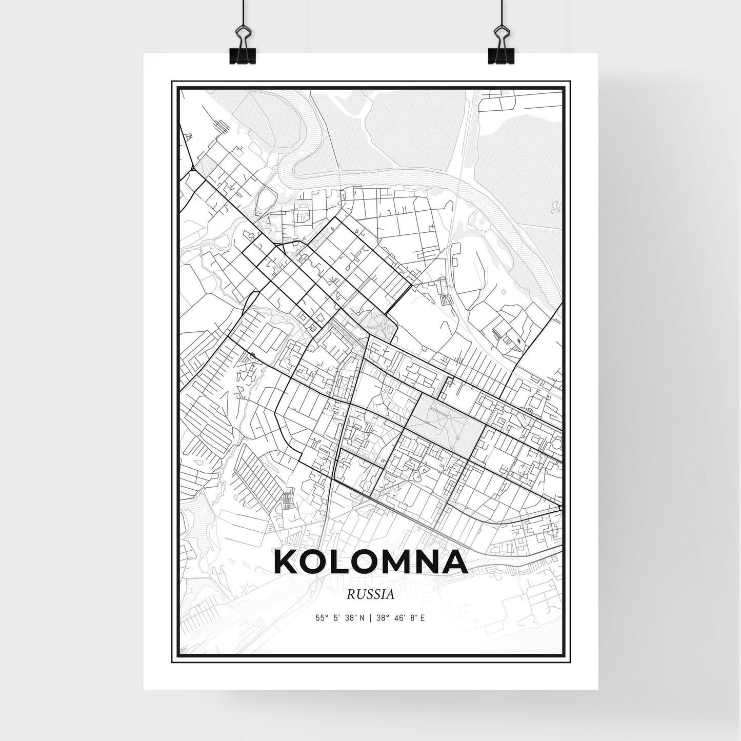 Kolomna Russia - Premium City Map Poster