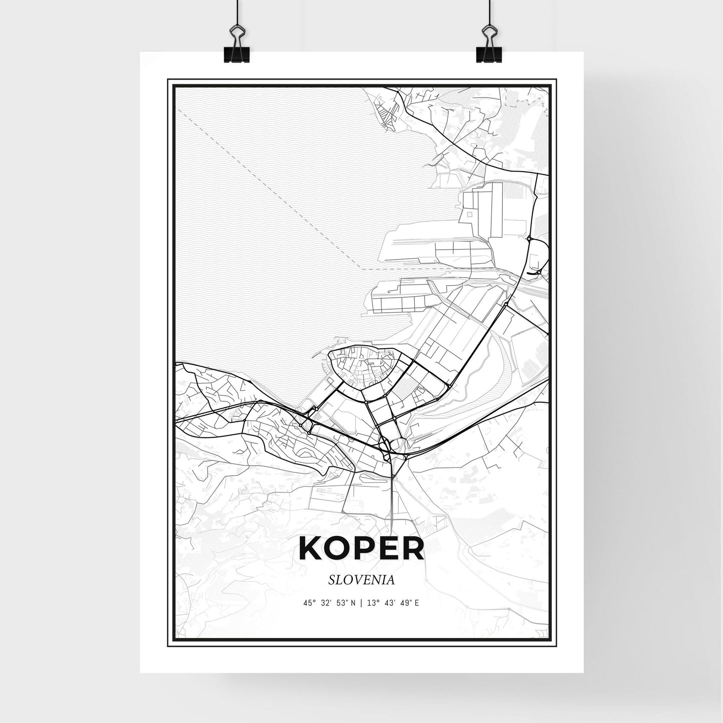 Koper Slovenia - Premium City Map Poster