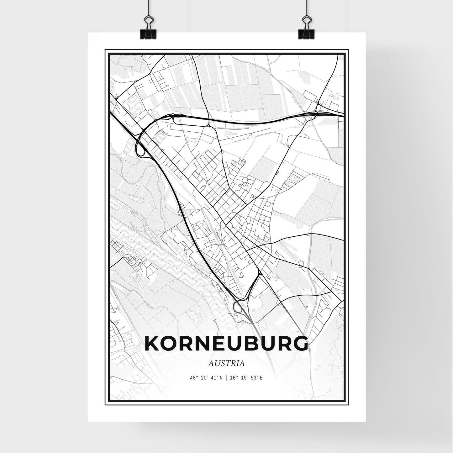 Korneuburg Austria - Premium City Map Poster