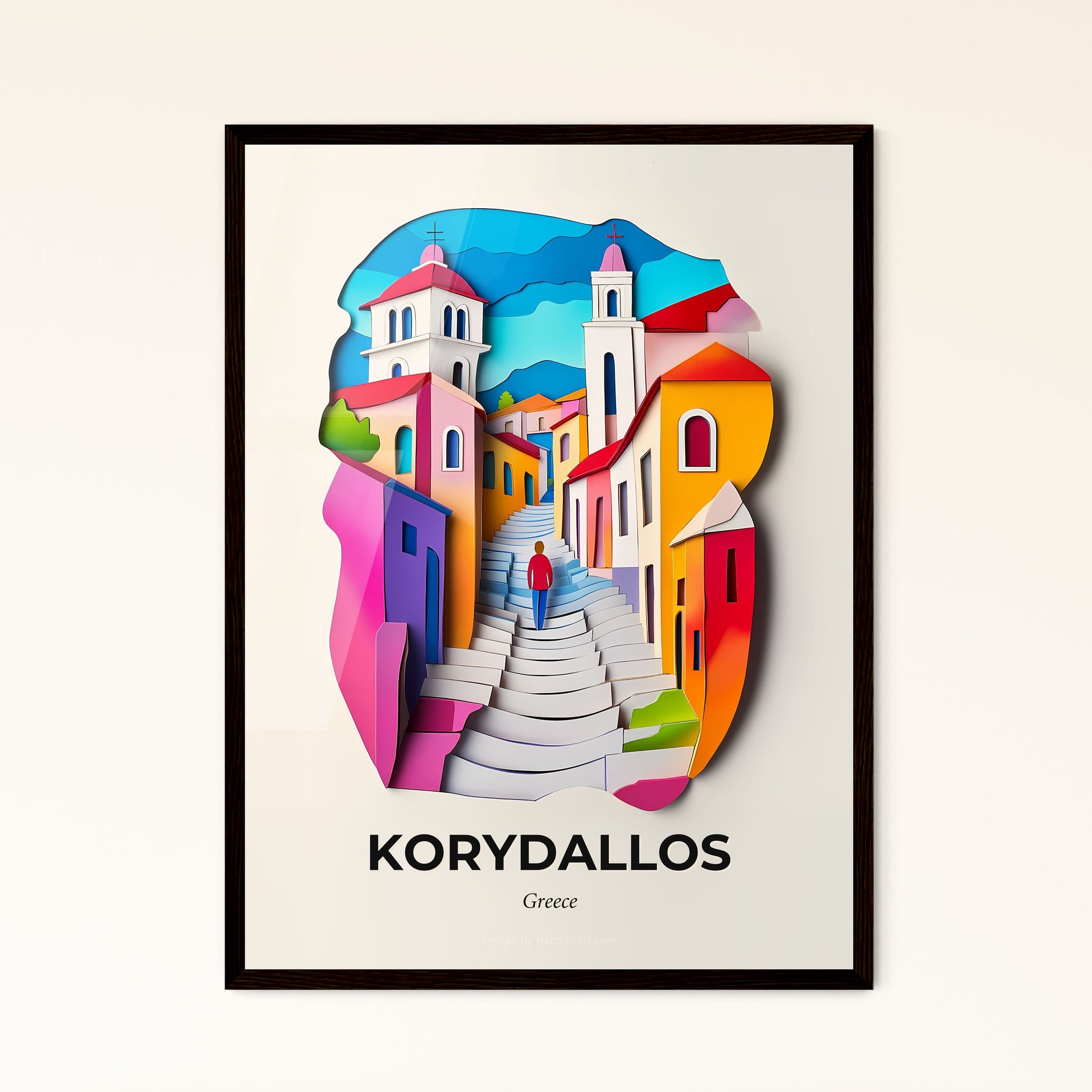 Vivid Korydallos, Greece - a person standing on a set of stairs in a city