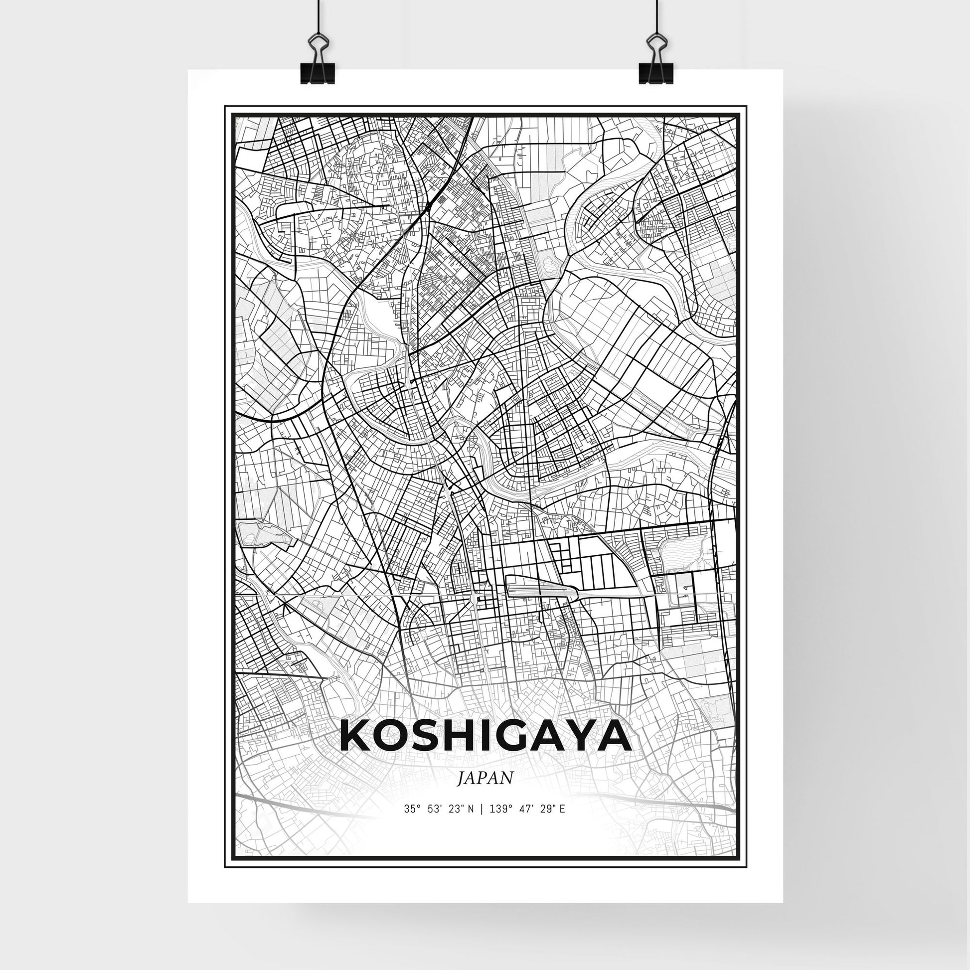 Koshigaya Japan - Premium City Map Poster