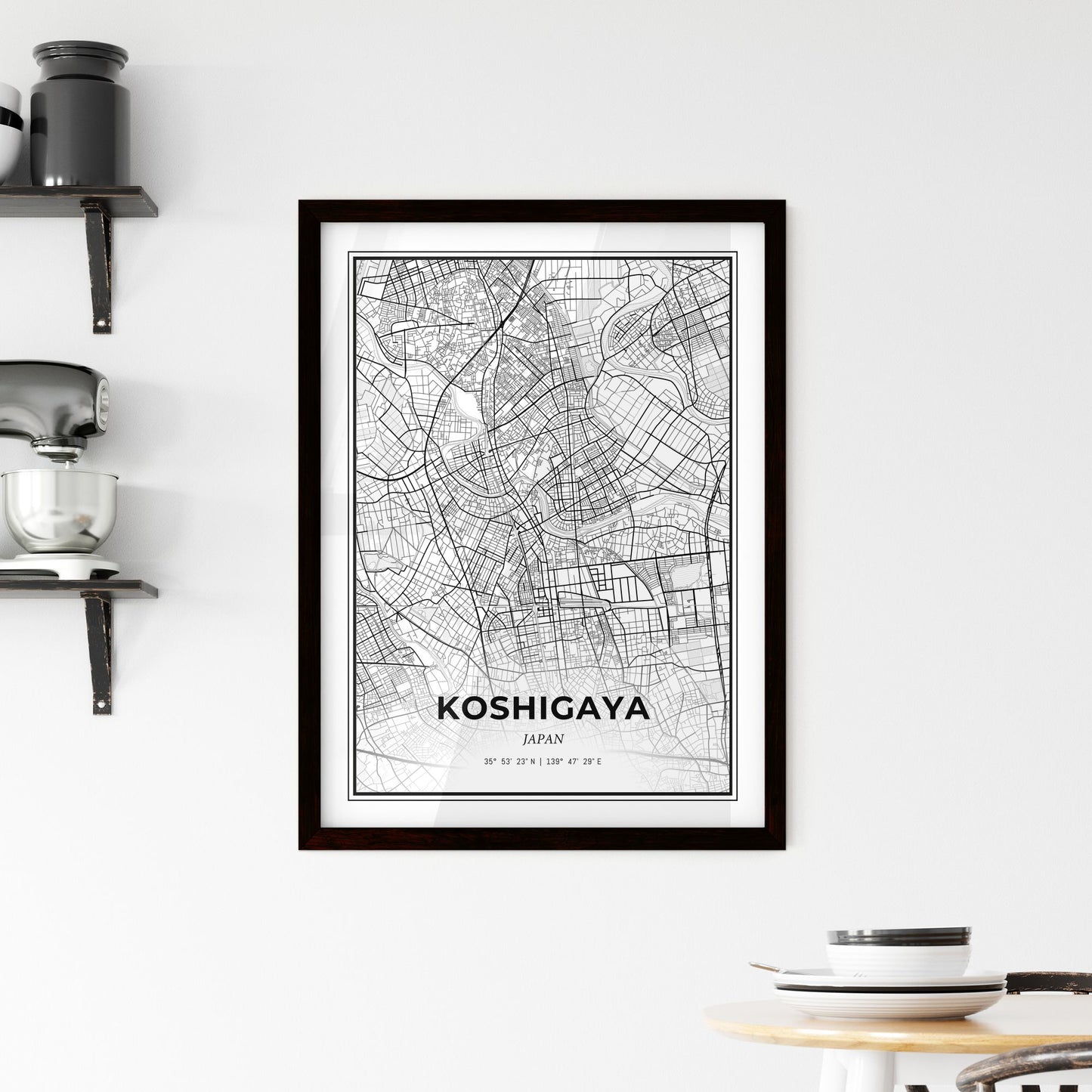 Koshigaya Japan - Minimal City Map