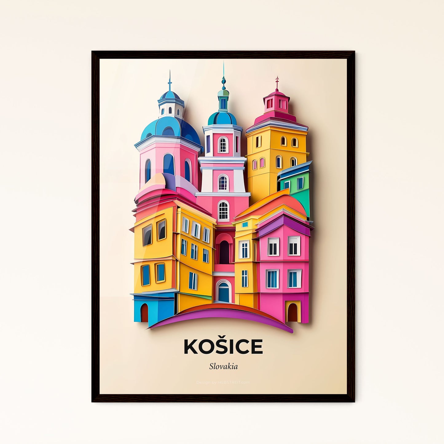 Vivid Košice, Slovakia - a colorful city with a clock tower on top of it