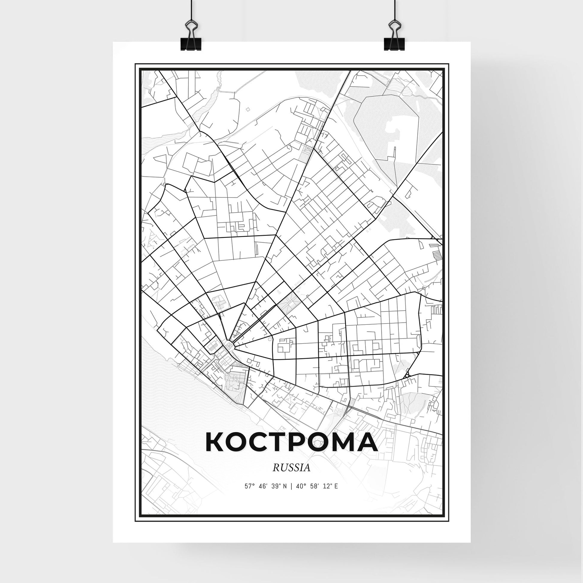 Kostroma Russia - Premium City Map Poster