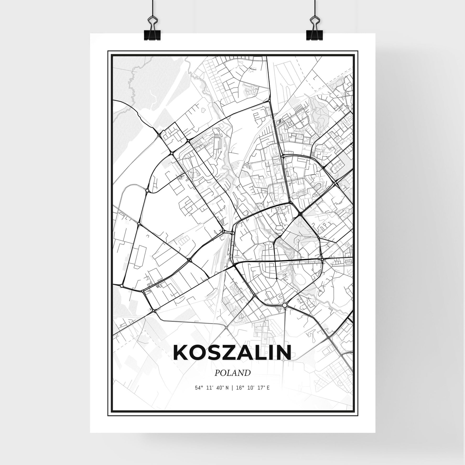 Koszalin Poland - Premium City Map Poster