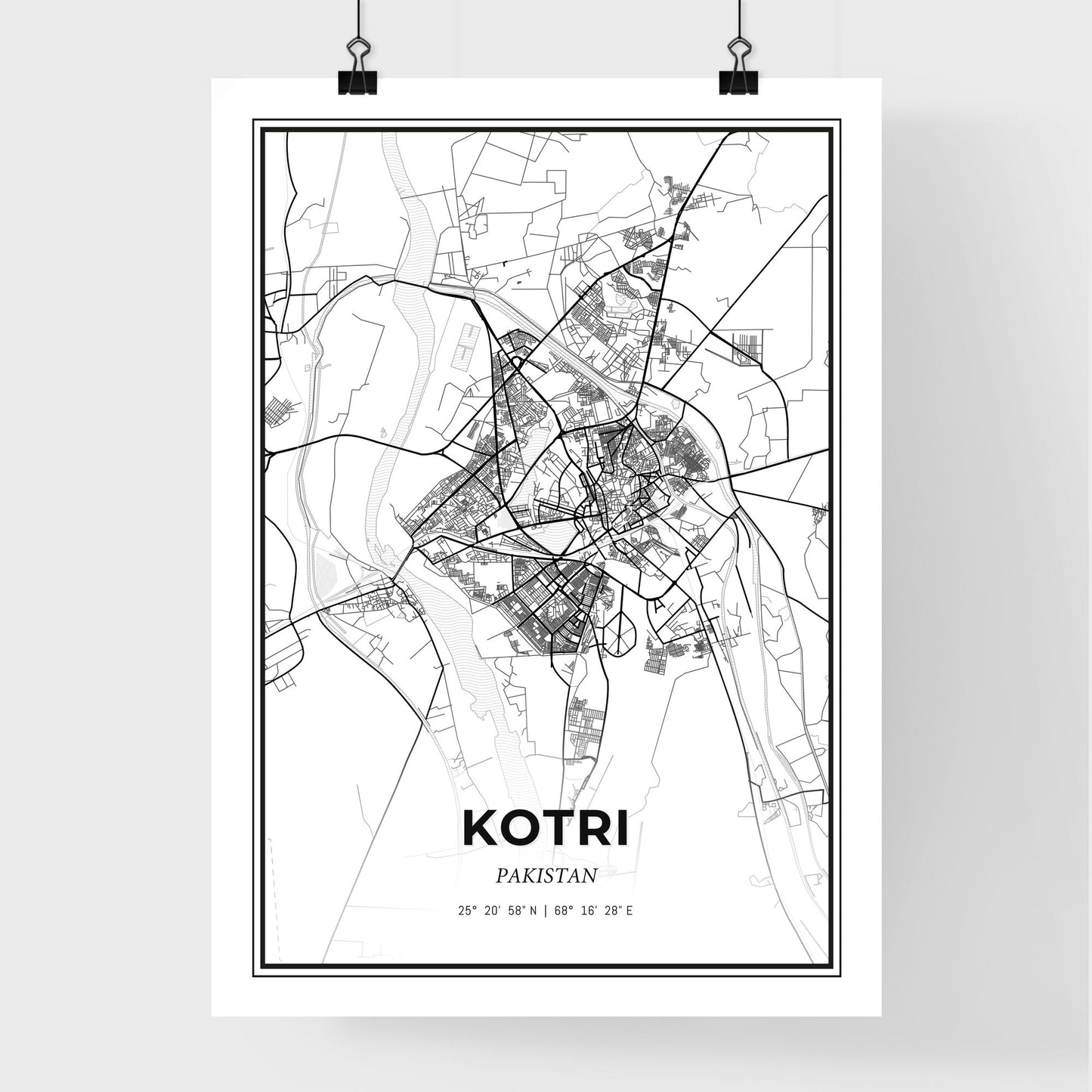 Kotri Pakistan - Premium City Map Poster