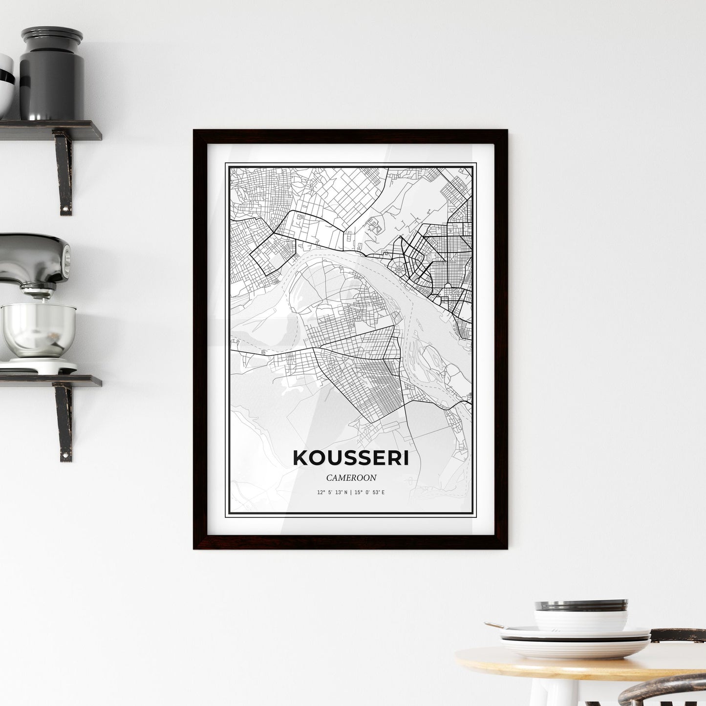 Kousseri Cameroon - Minimal City Map