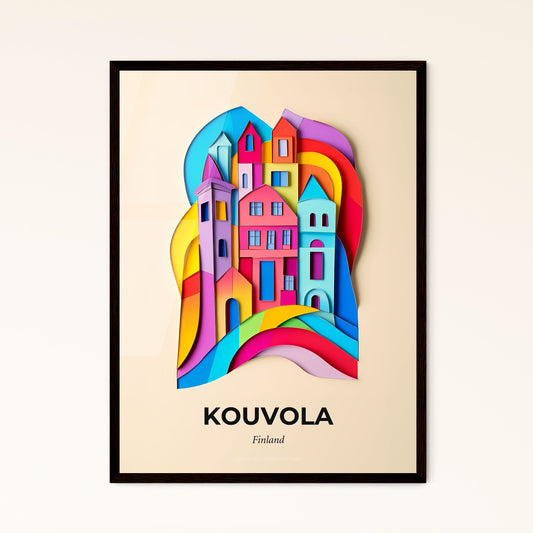 Vivid Kouvola, Finland - a colorful city with a rainbow colored background