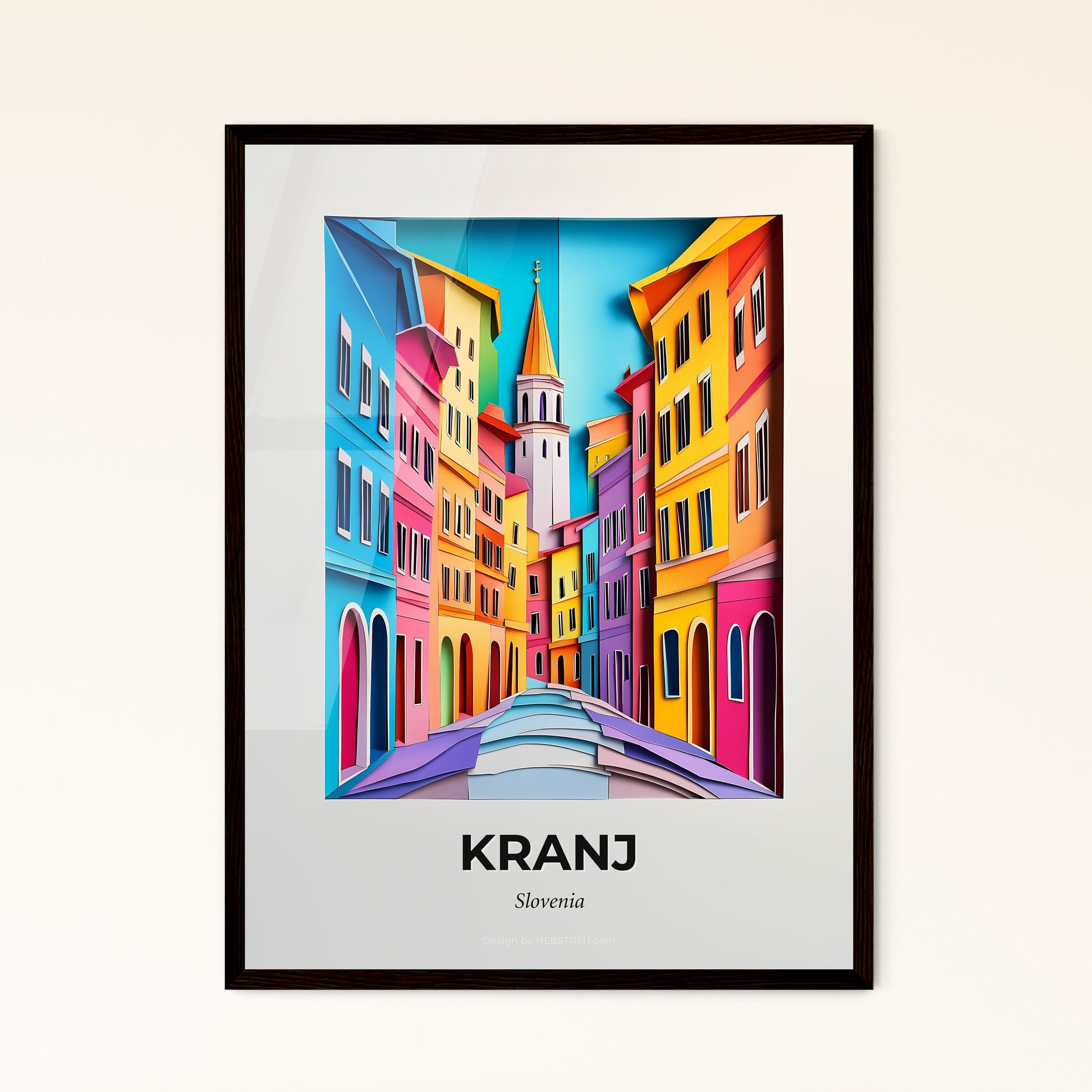 Vivid Kranj, Slovenia - a city with a clock tower