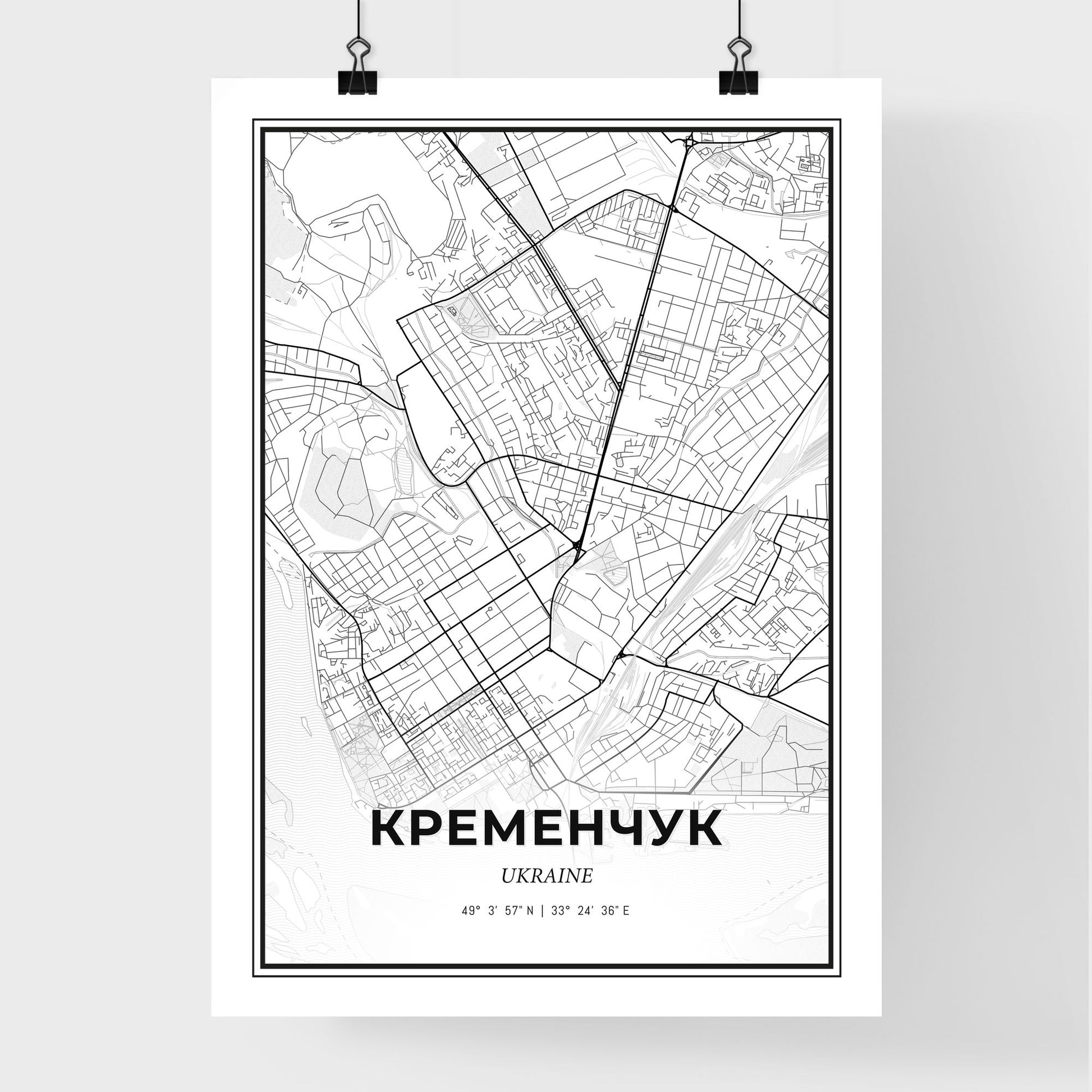 Kremenchuk Ukraine - Premium City Map Poster