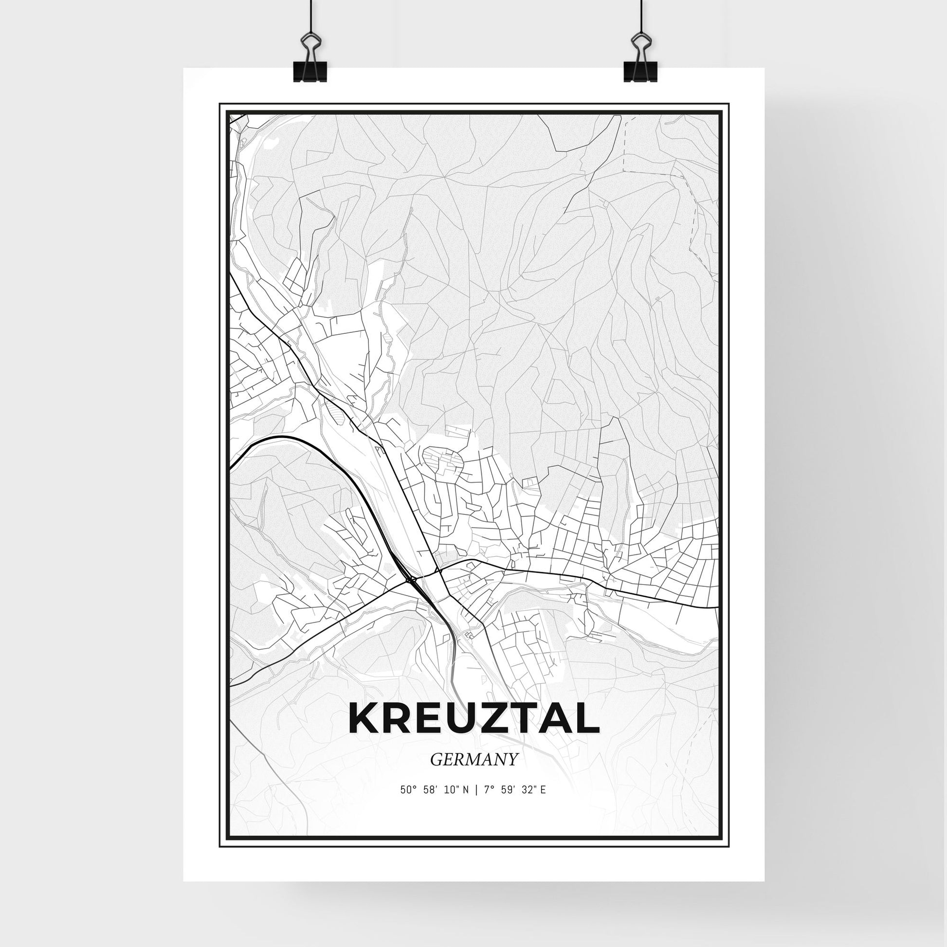 Kreuztal Germany - Premium City Map Poster