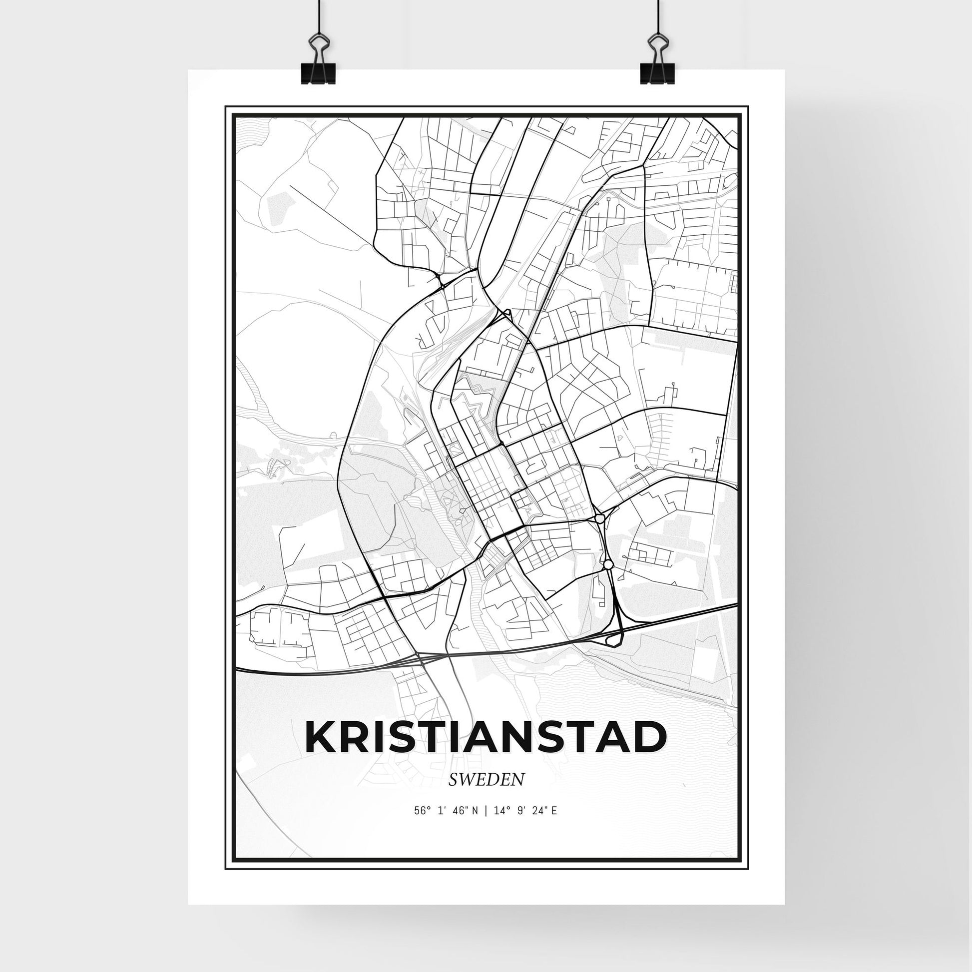 Kristianstad Sweden - Premium City Map Poster