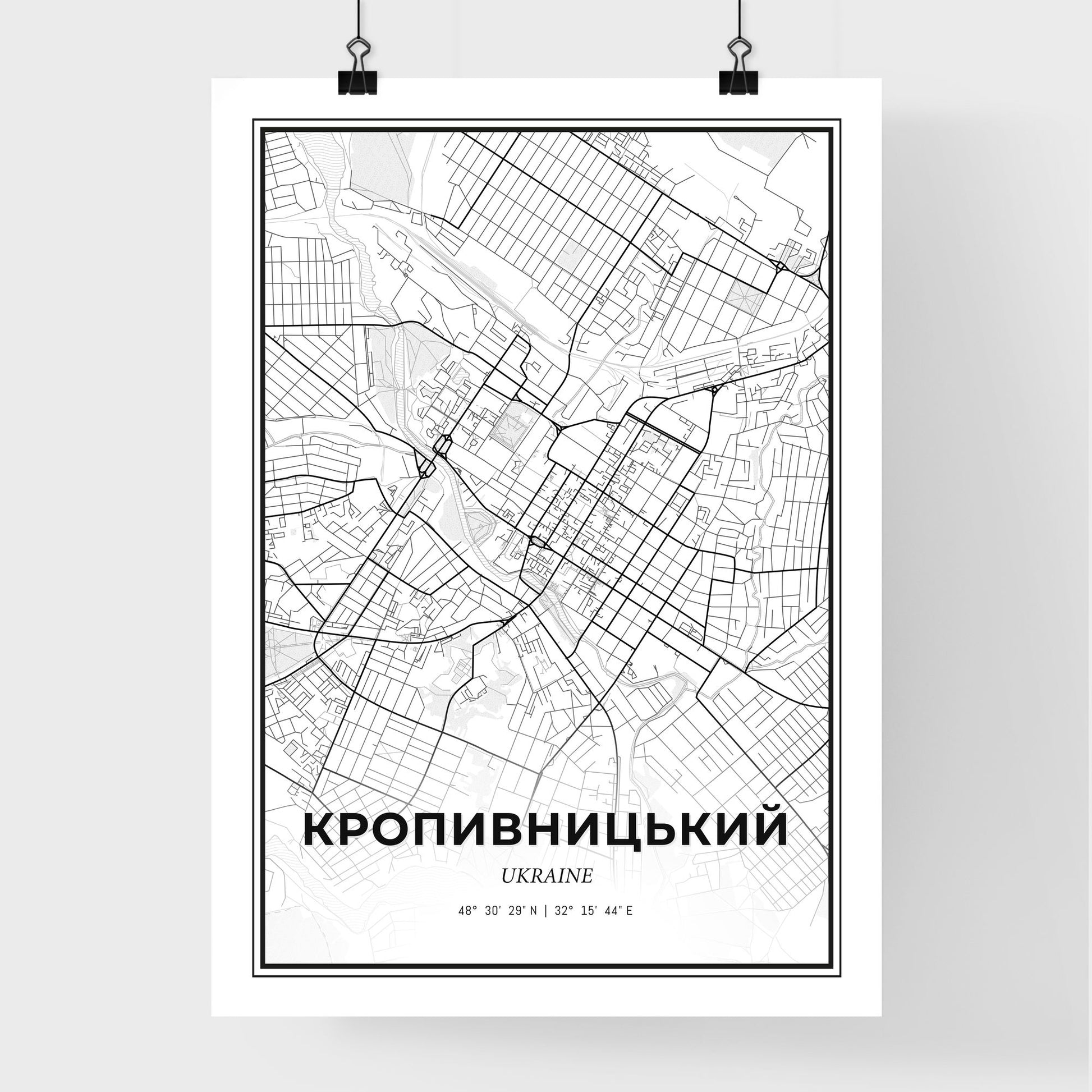 Kropyvnytskyi Ukraine - Premium City Map Poster