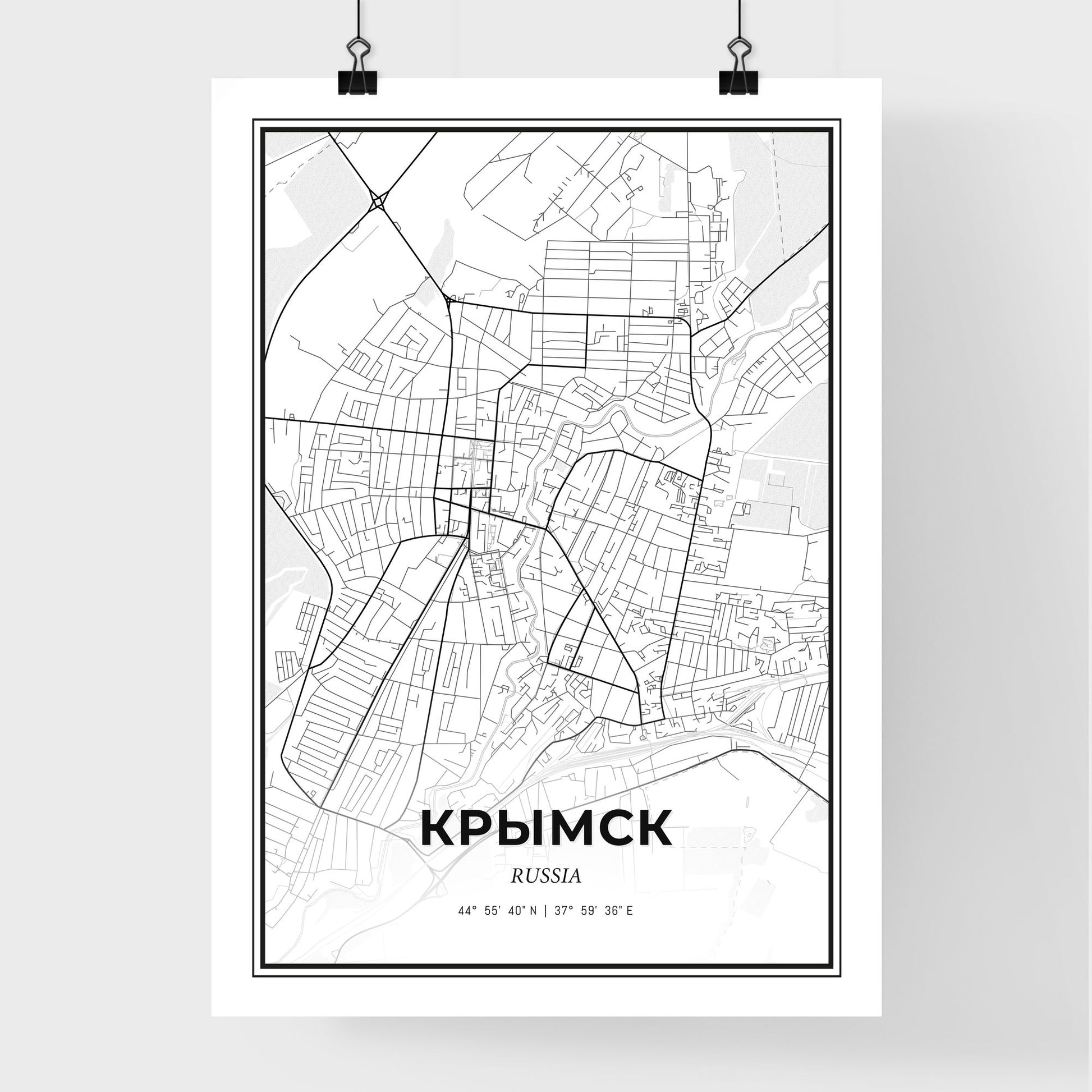 Krymsk Russia - Premium City Map Poster