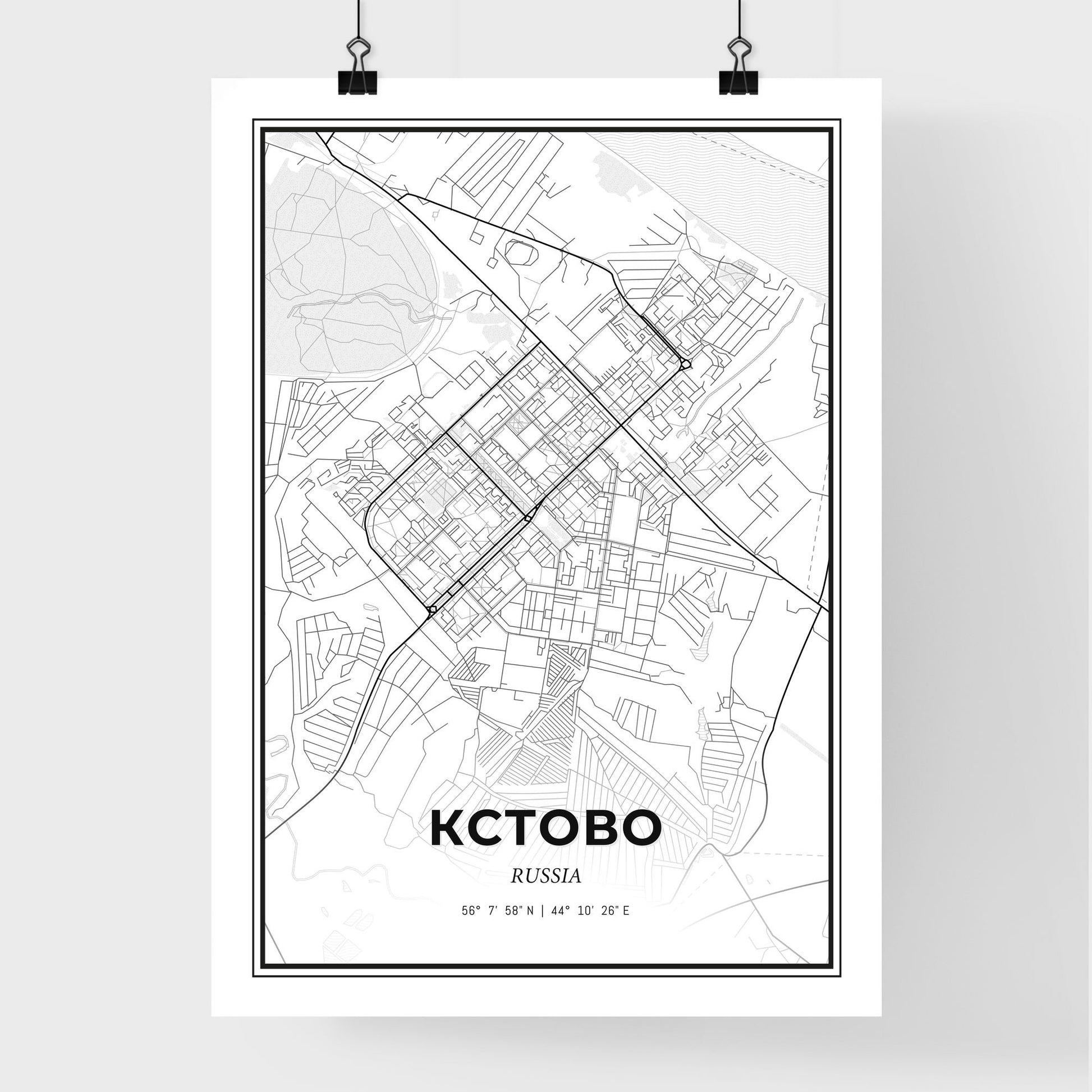 Kstovo Russia - Premium City Map Poster